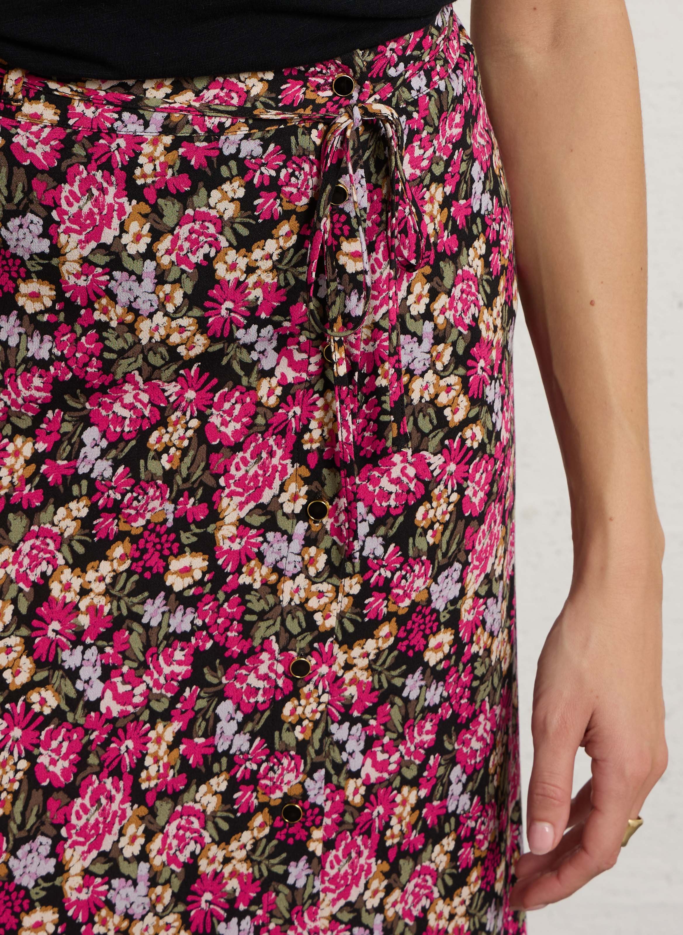 Kurzer Rock mit Print DES PETITS HAUTS Mehrfarbig