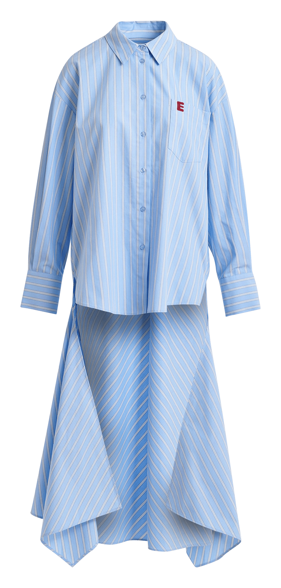 Gestreiftes Oversize-Hemd  ESSENTIEL ANTWERP Blau