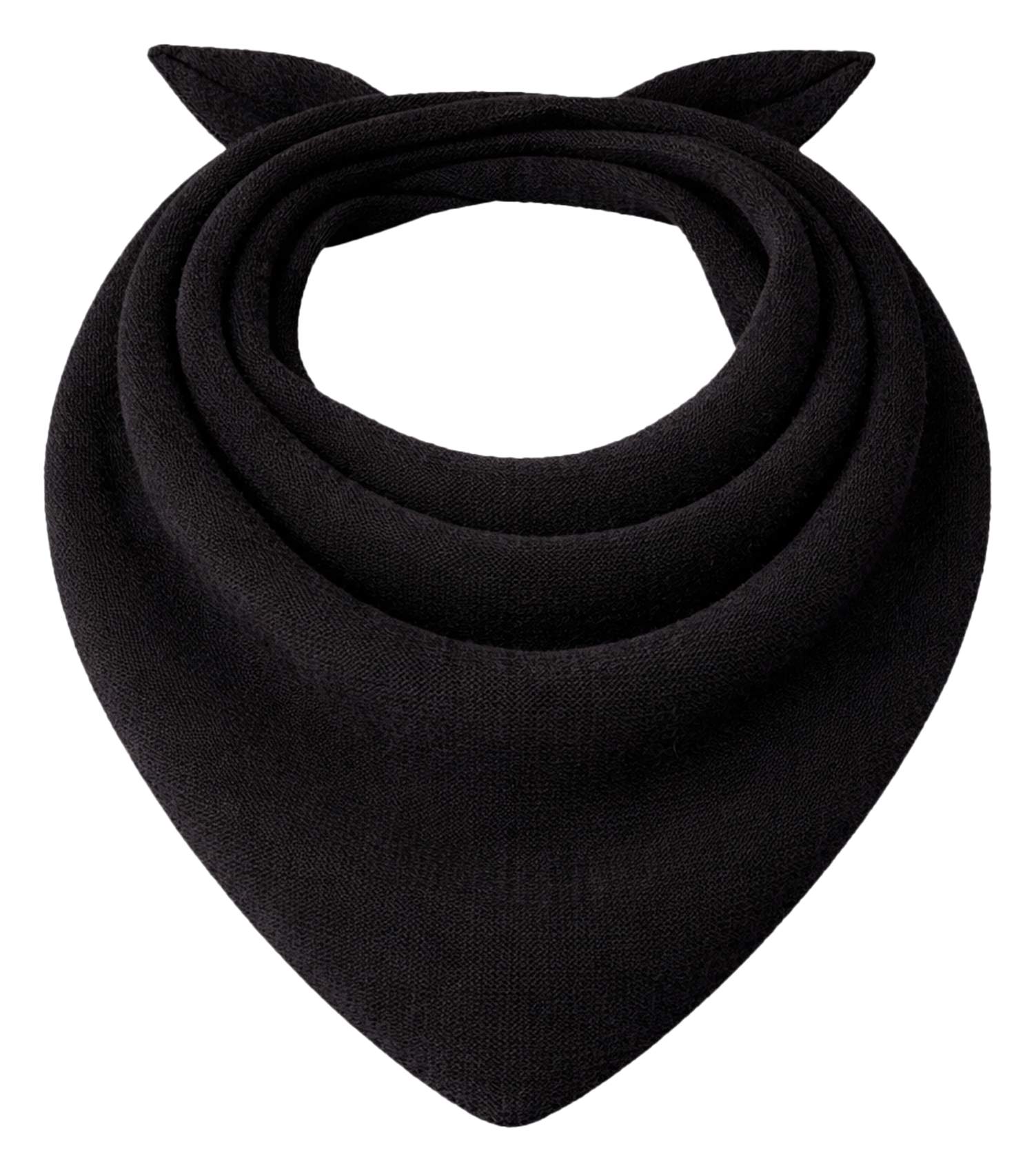 Merino wool and cashmere triangle scarf CEZEMBRE Black