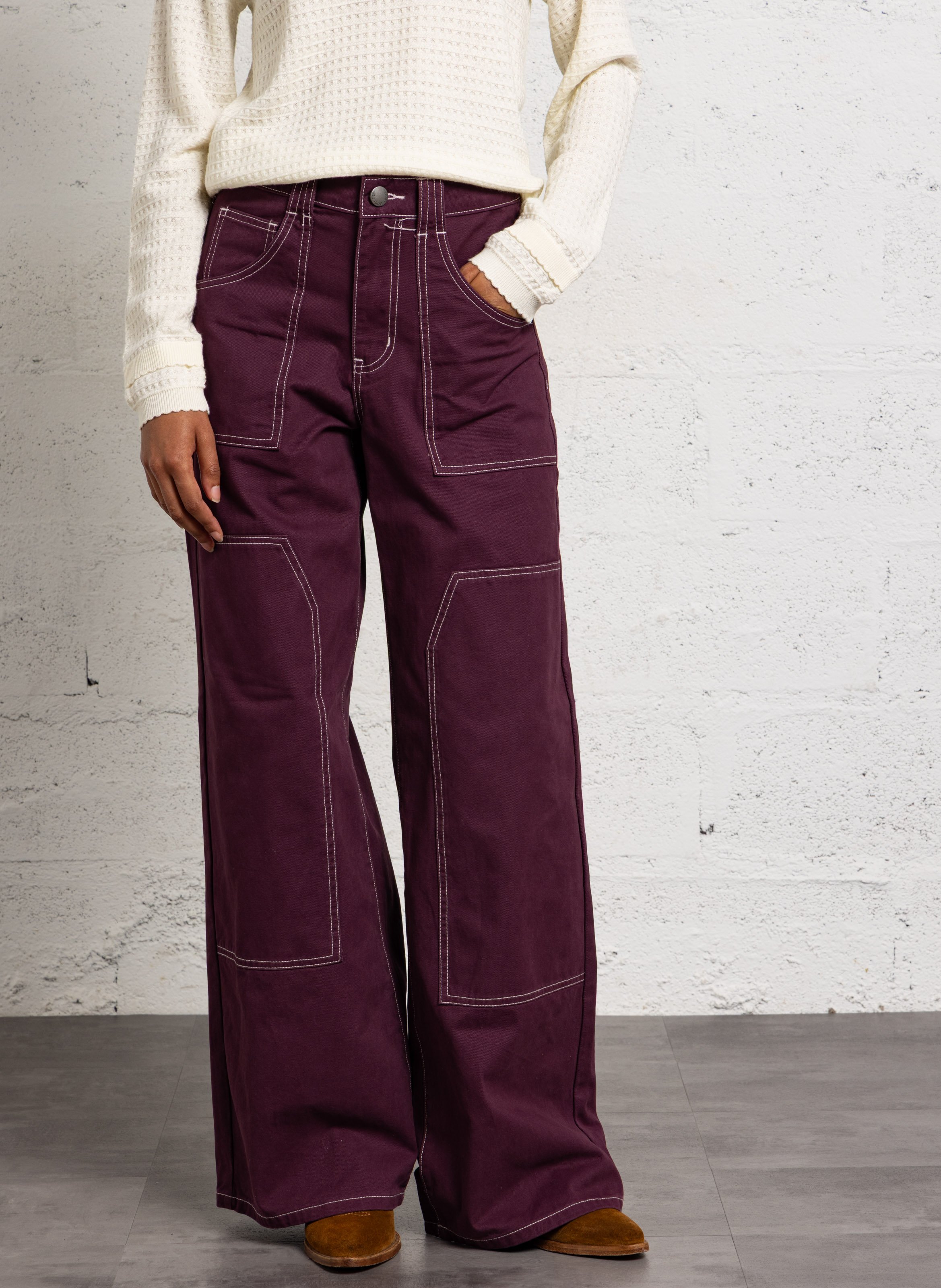 Jean large en coton SUNCOO