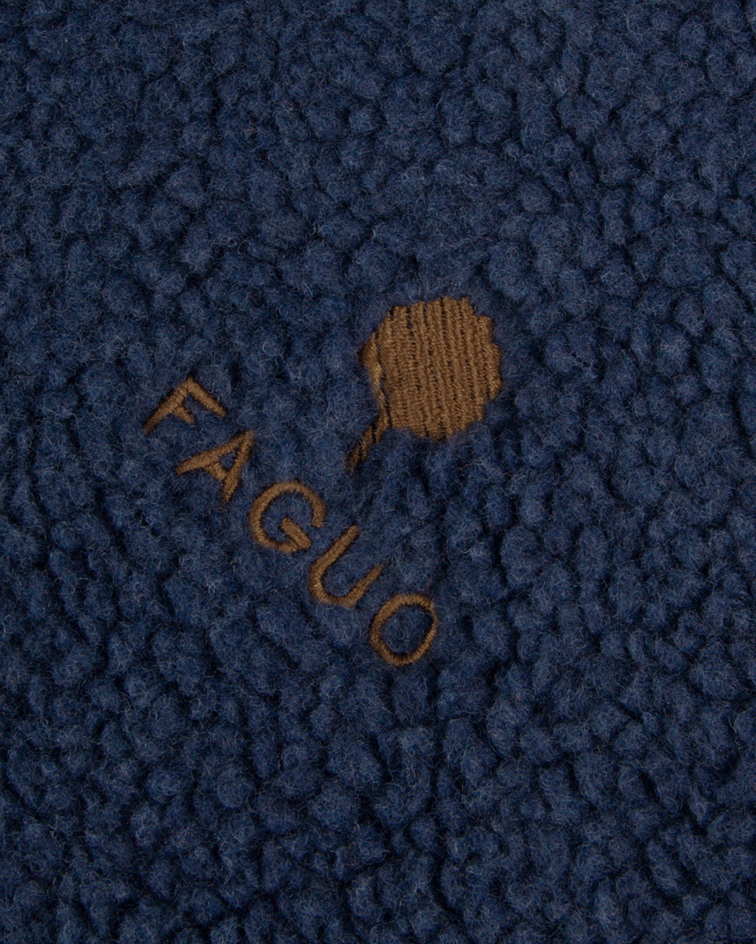Veste polaire droite en sherpa FAGUO Bleu