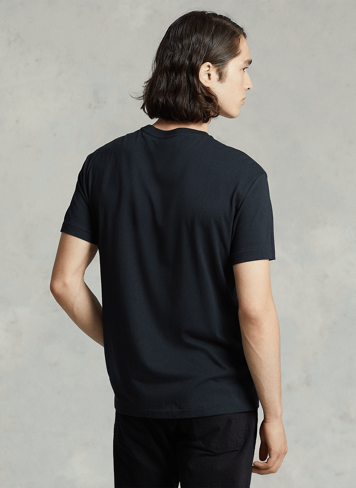 Rundhals-T-Shirt aus Baumwolle mit Pony Player, Slim Fit POLO RALPH LAUREN Schwarz