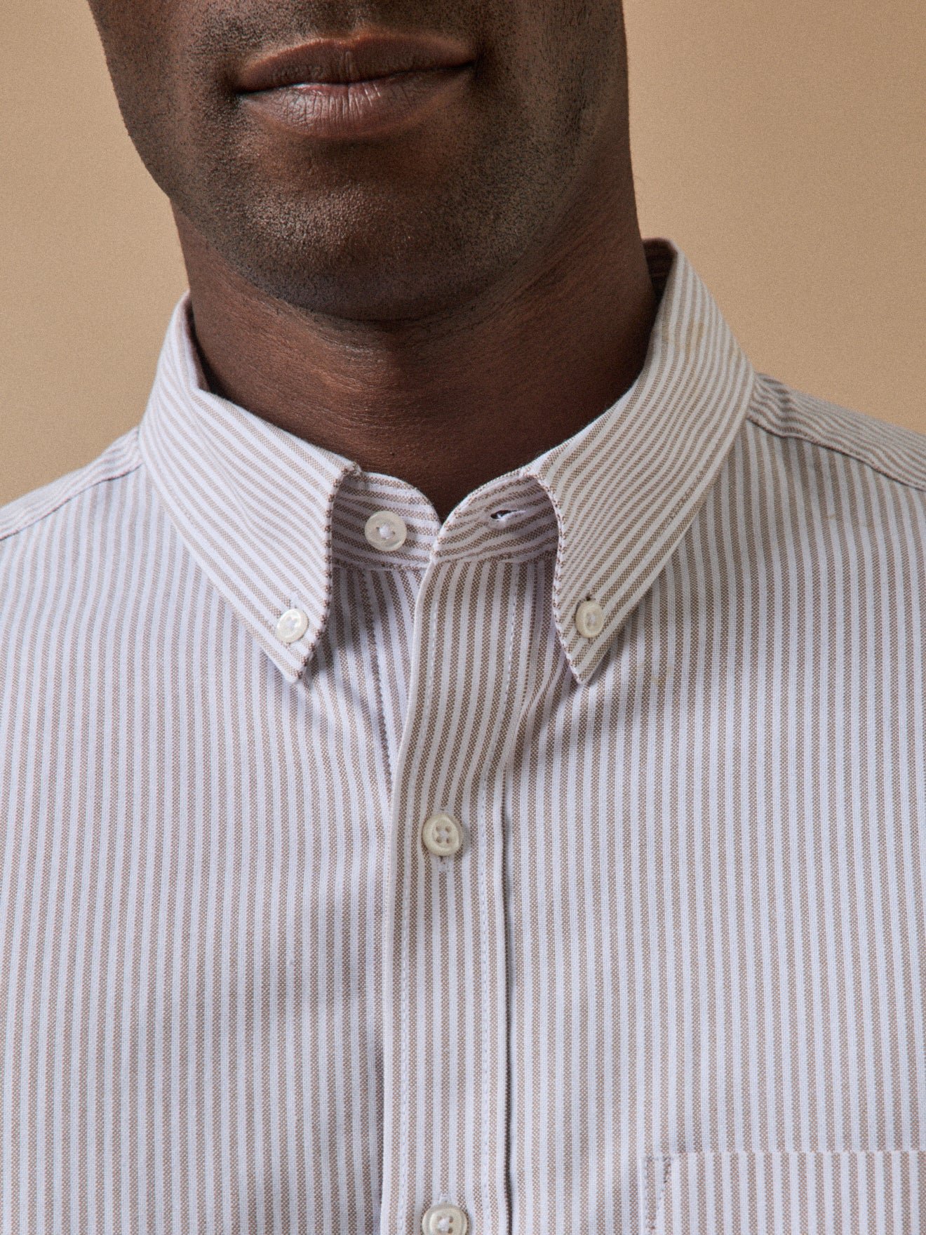 Contemporary cut Oxford shirt | Beige CYRILLUS Men