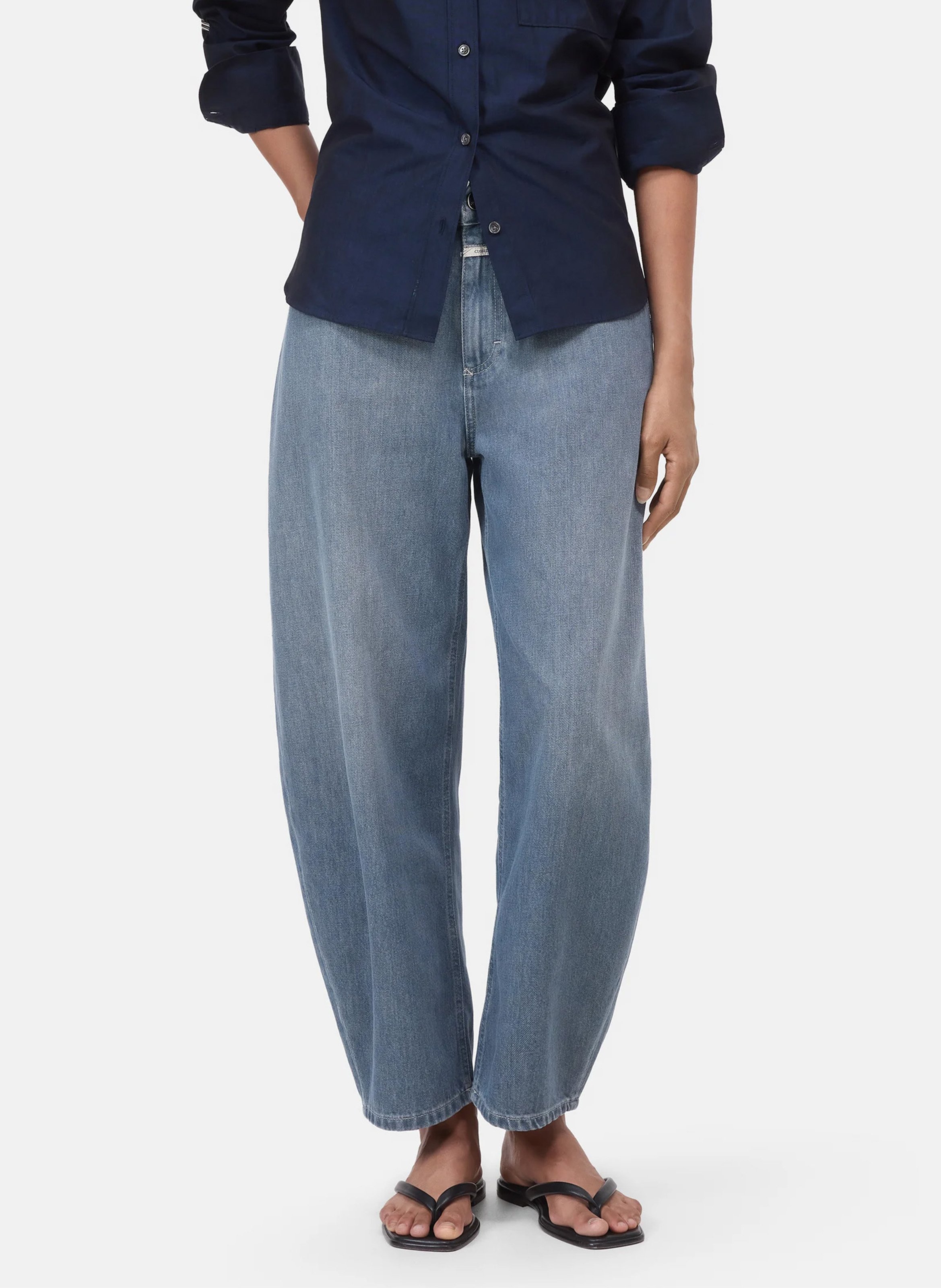 Cotton balloon jeans CLOSED Grey