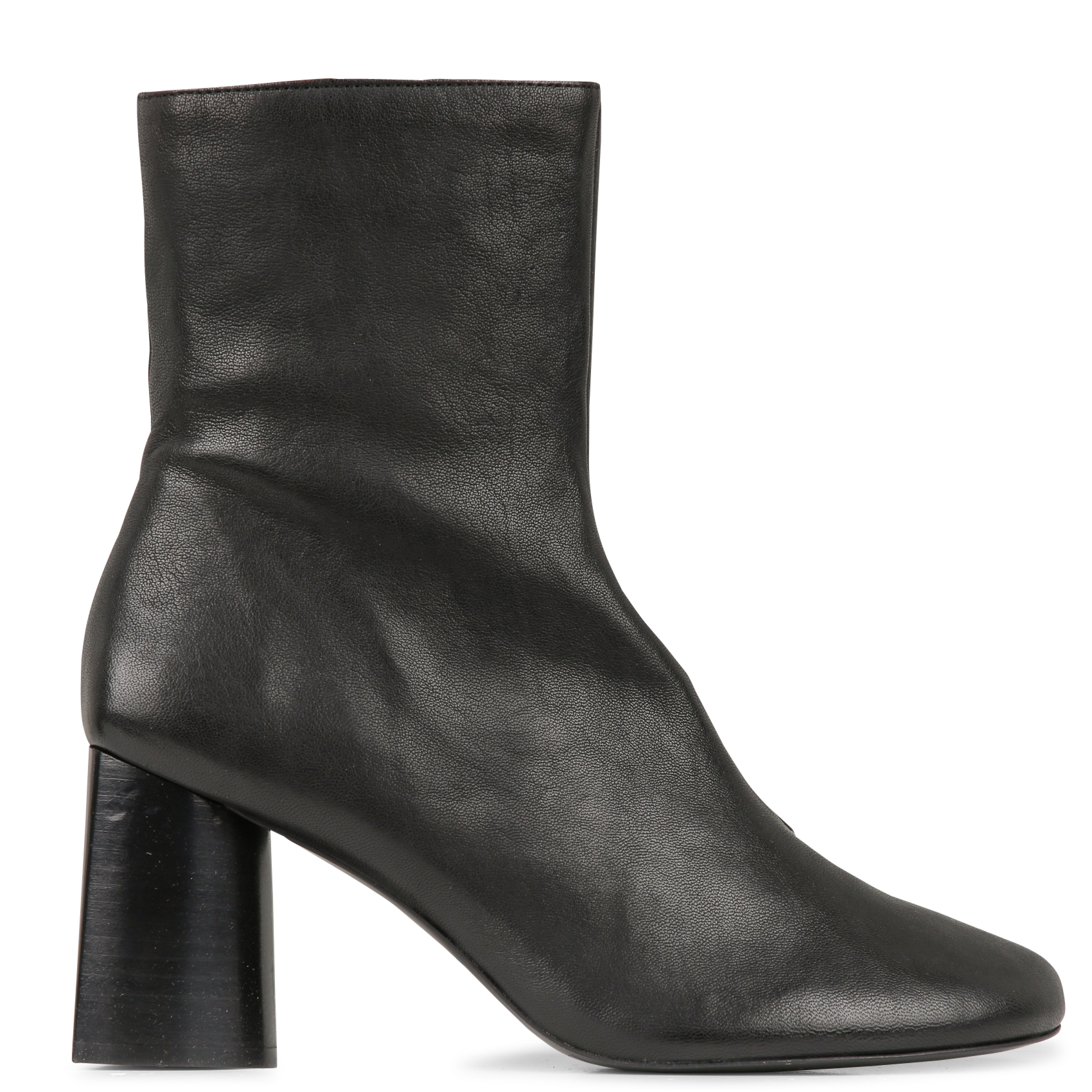 Heeled leather ankle boots COTELAC Grey