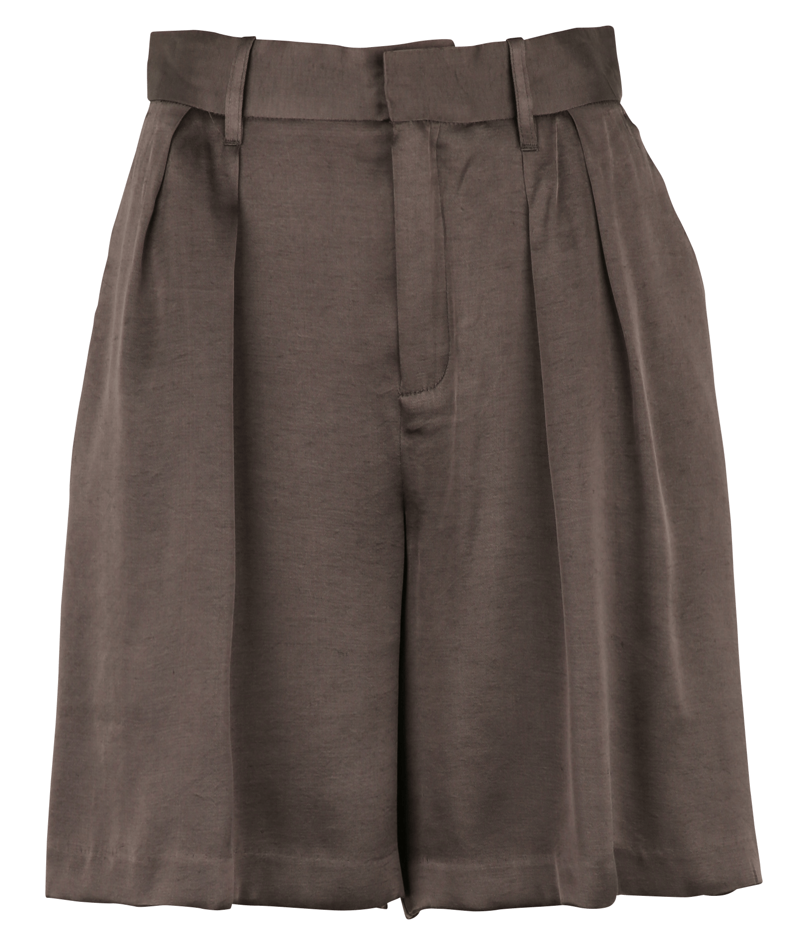 Short high-waisted fluid large size IKKS Grey