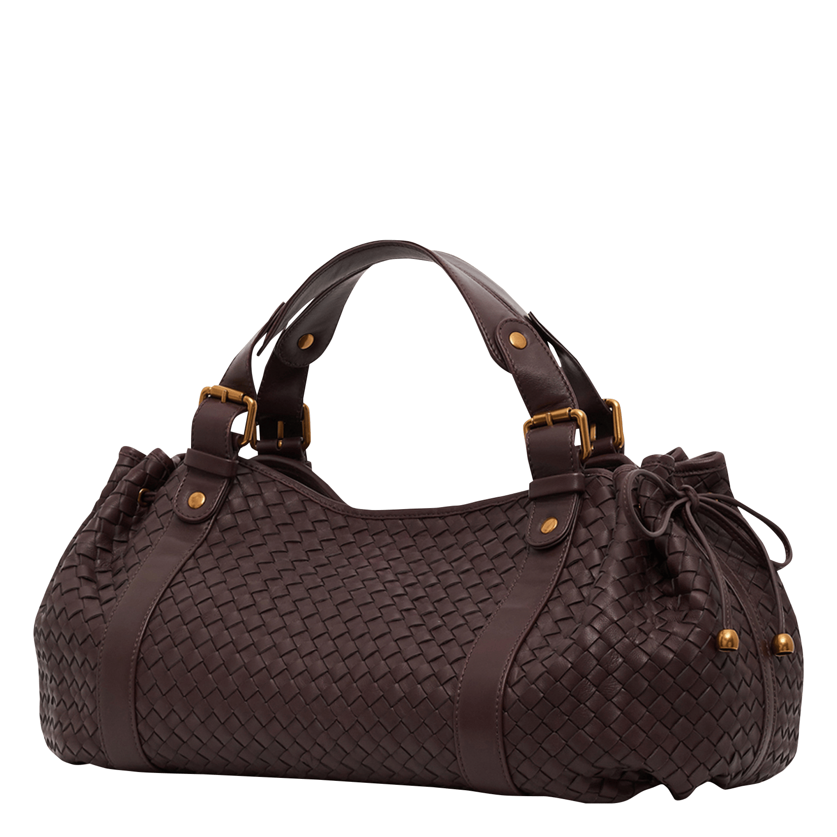 Leren handtas met vlechtwerk GERARD DAREL Rood