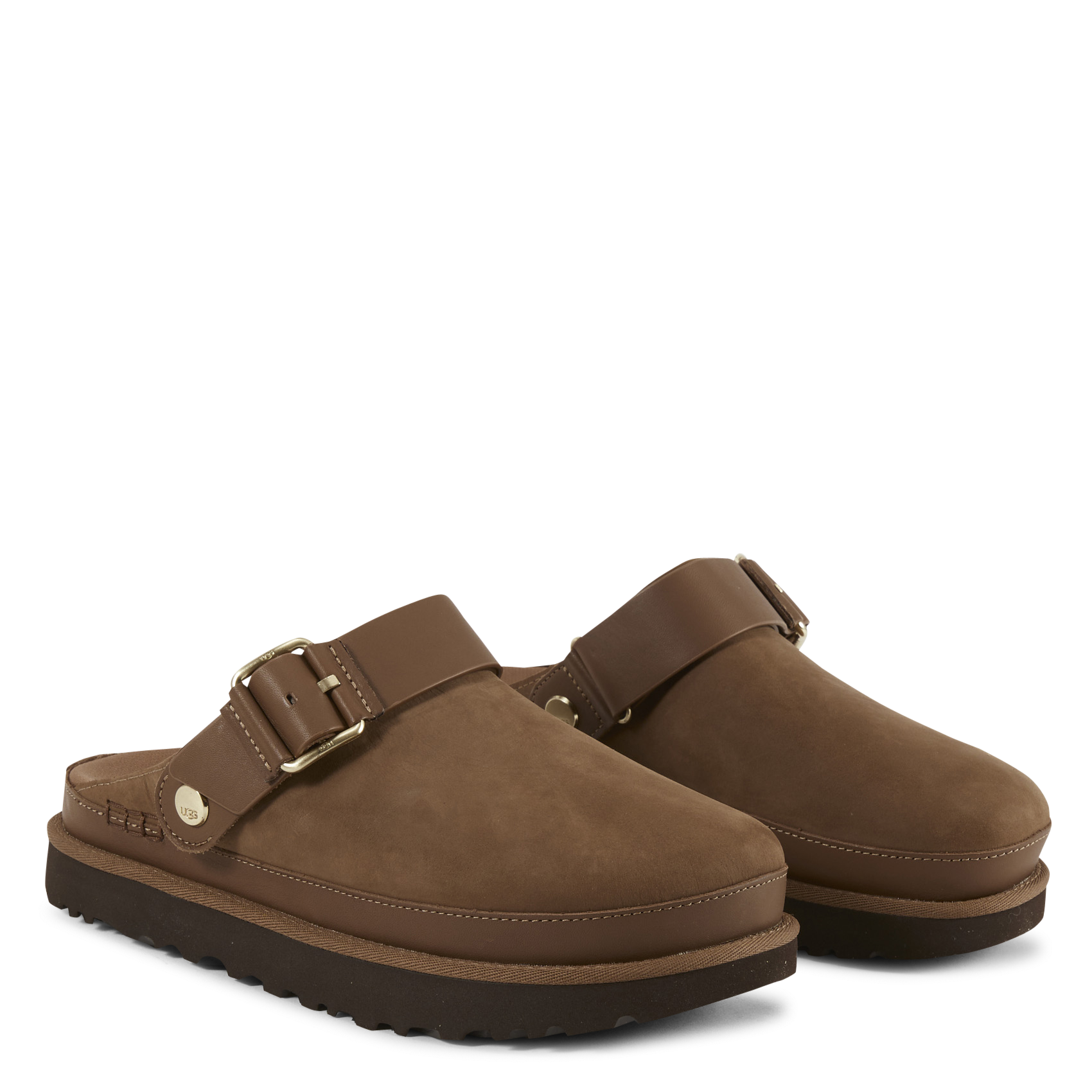 Platte, leren sandalen UGG Bruin