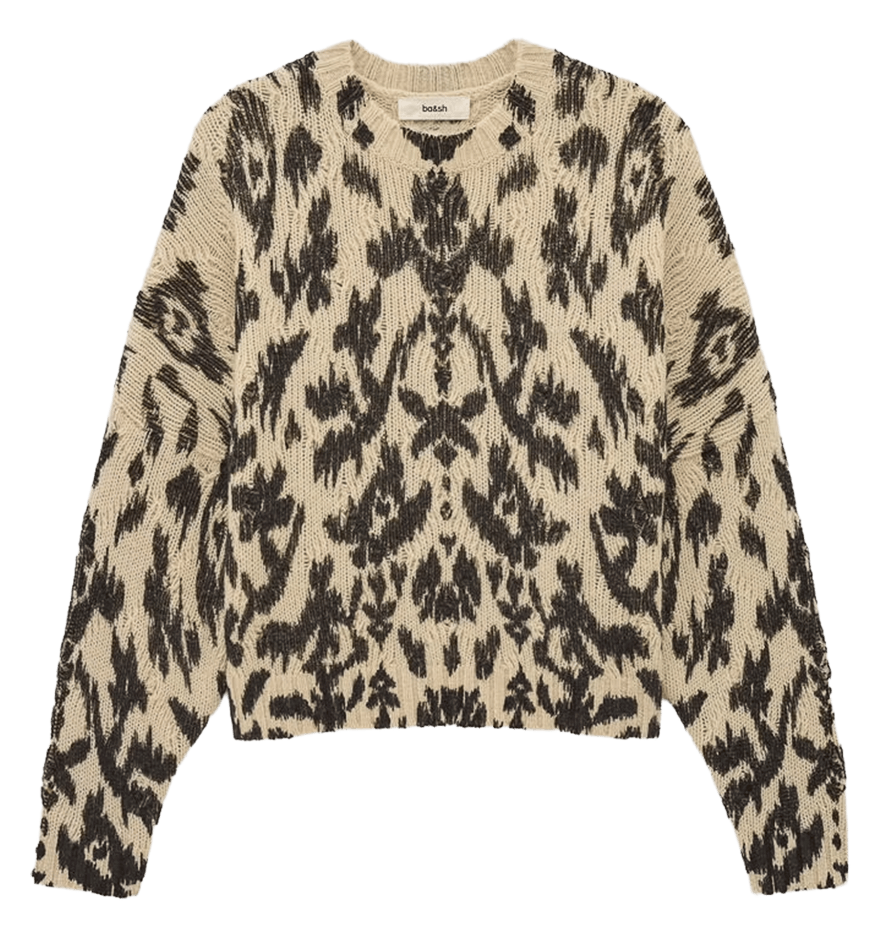Pull ample en maille de coton mélangé BA&SH Beige