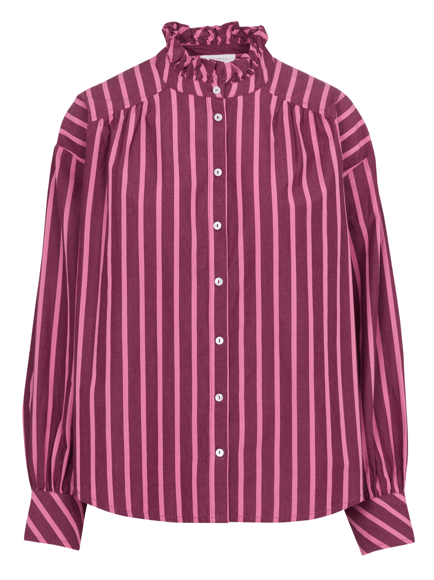 Oversized striped cotton shirt KOOKAI Pink