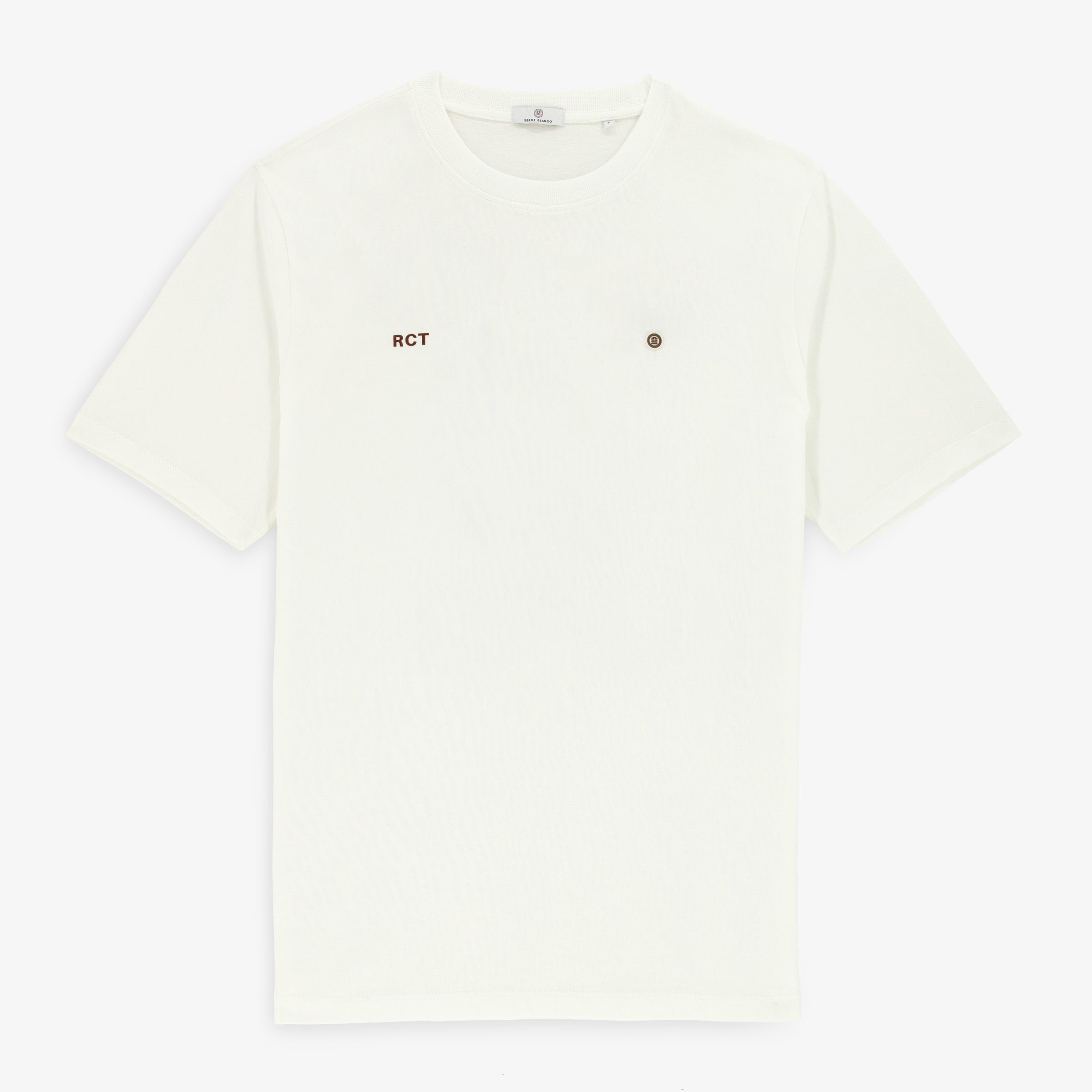 Théo RCT off-white lily of the valley print short-sleeved T-shirt SERGE BLANCO White