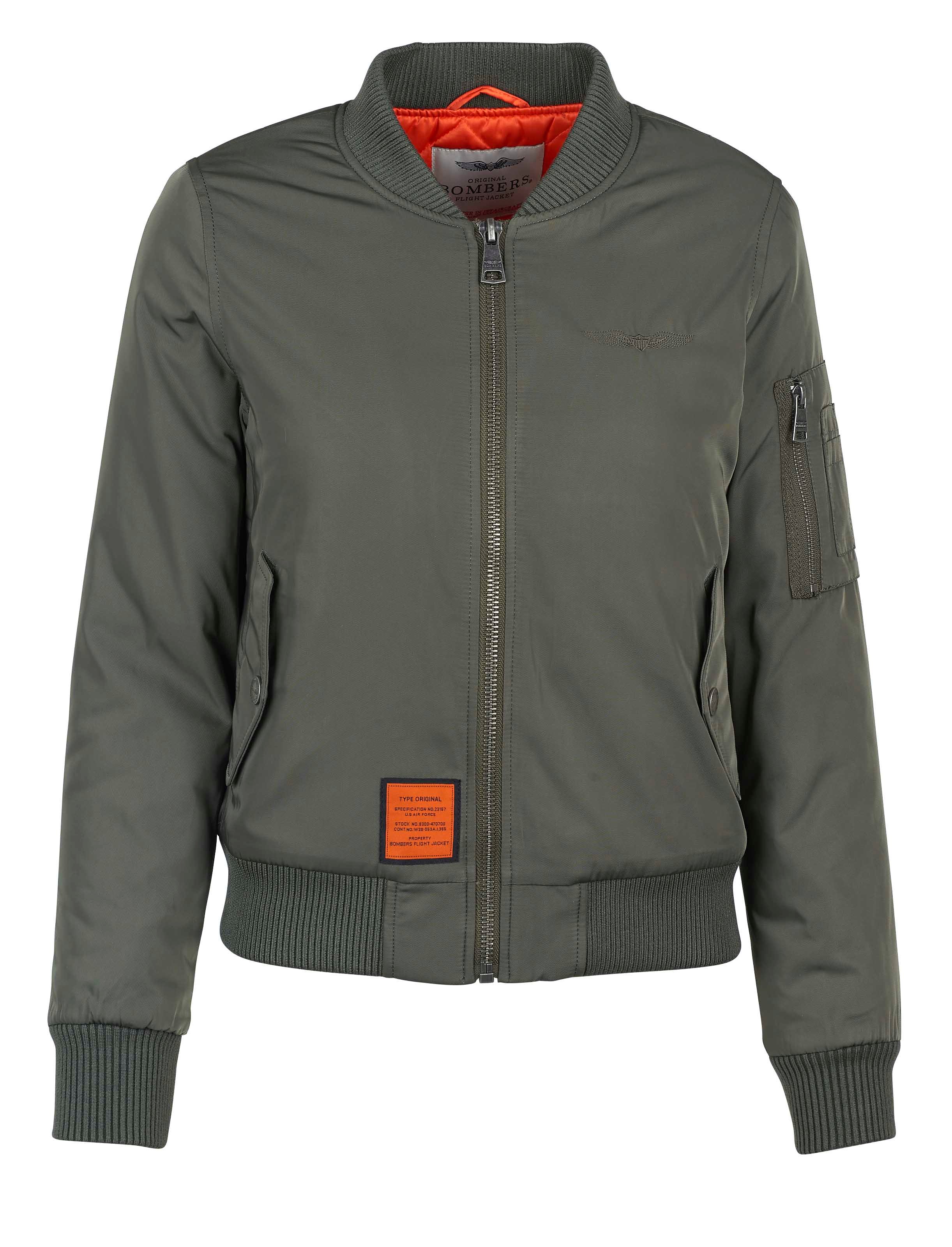 Bomber col teddy cintré BOMBERS ORIGINAL Kaki
