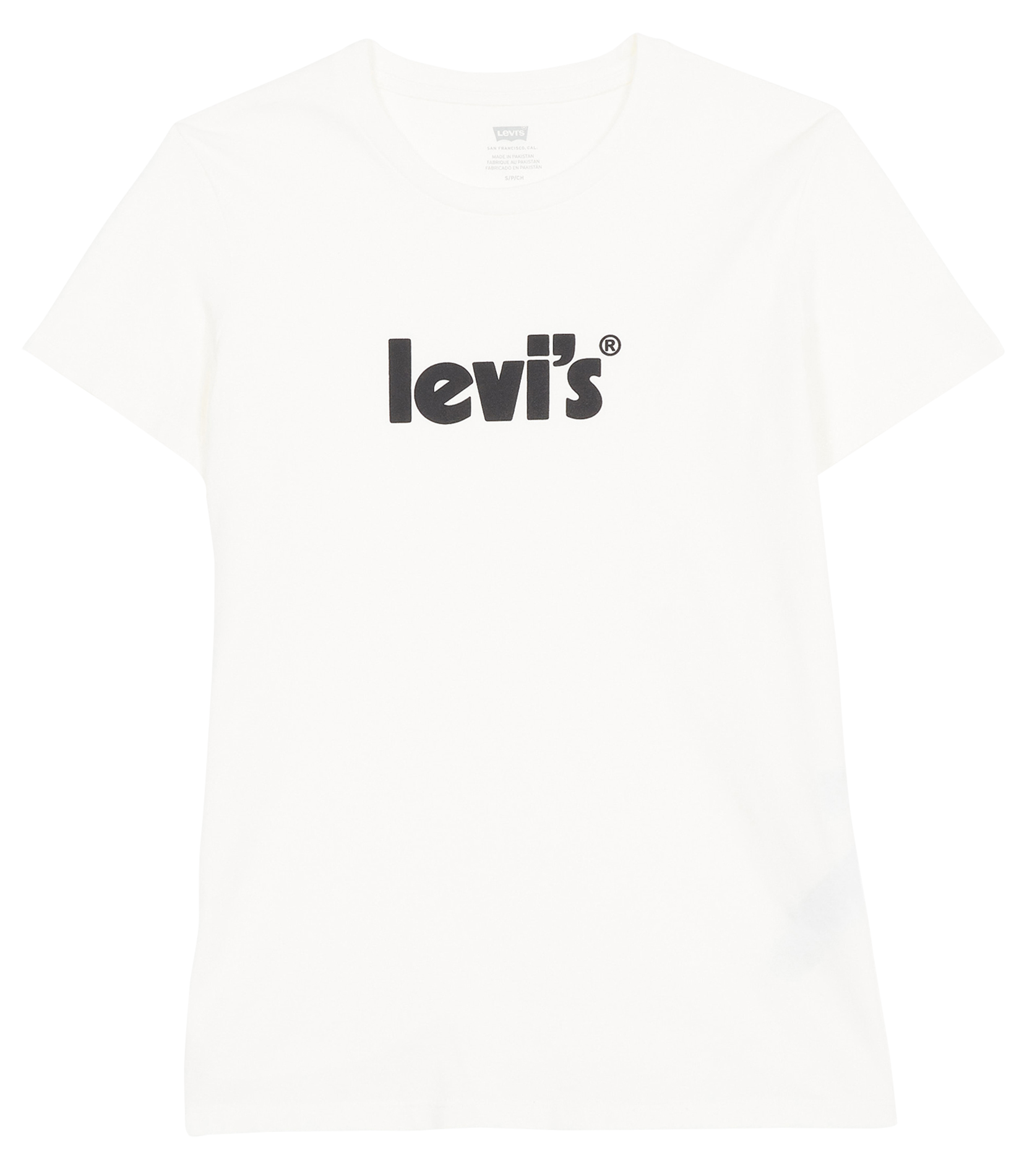 Tee-shirt col rond en coton  LEVI'S Blanc