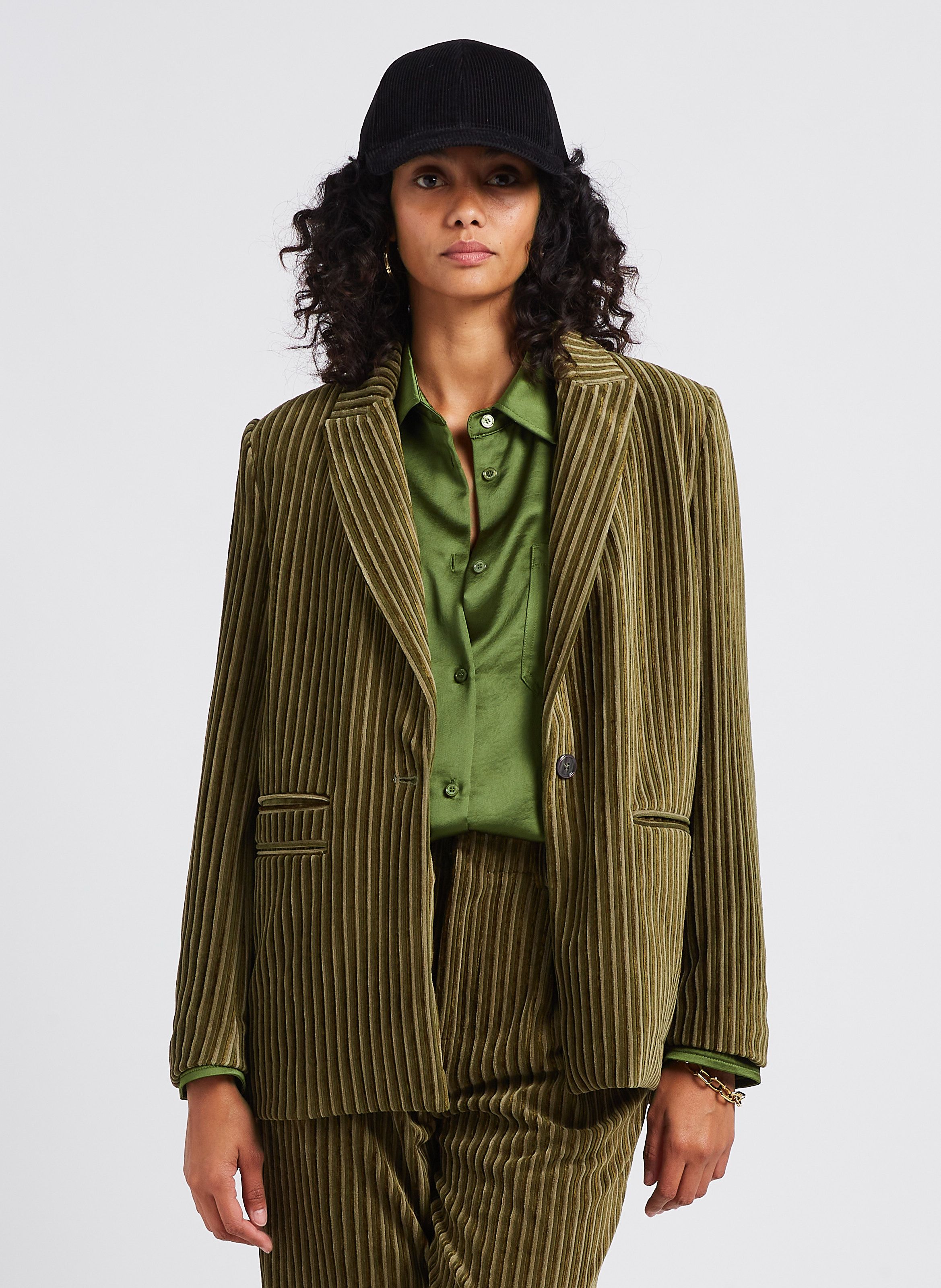 Veste femme best sale velours vert