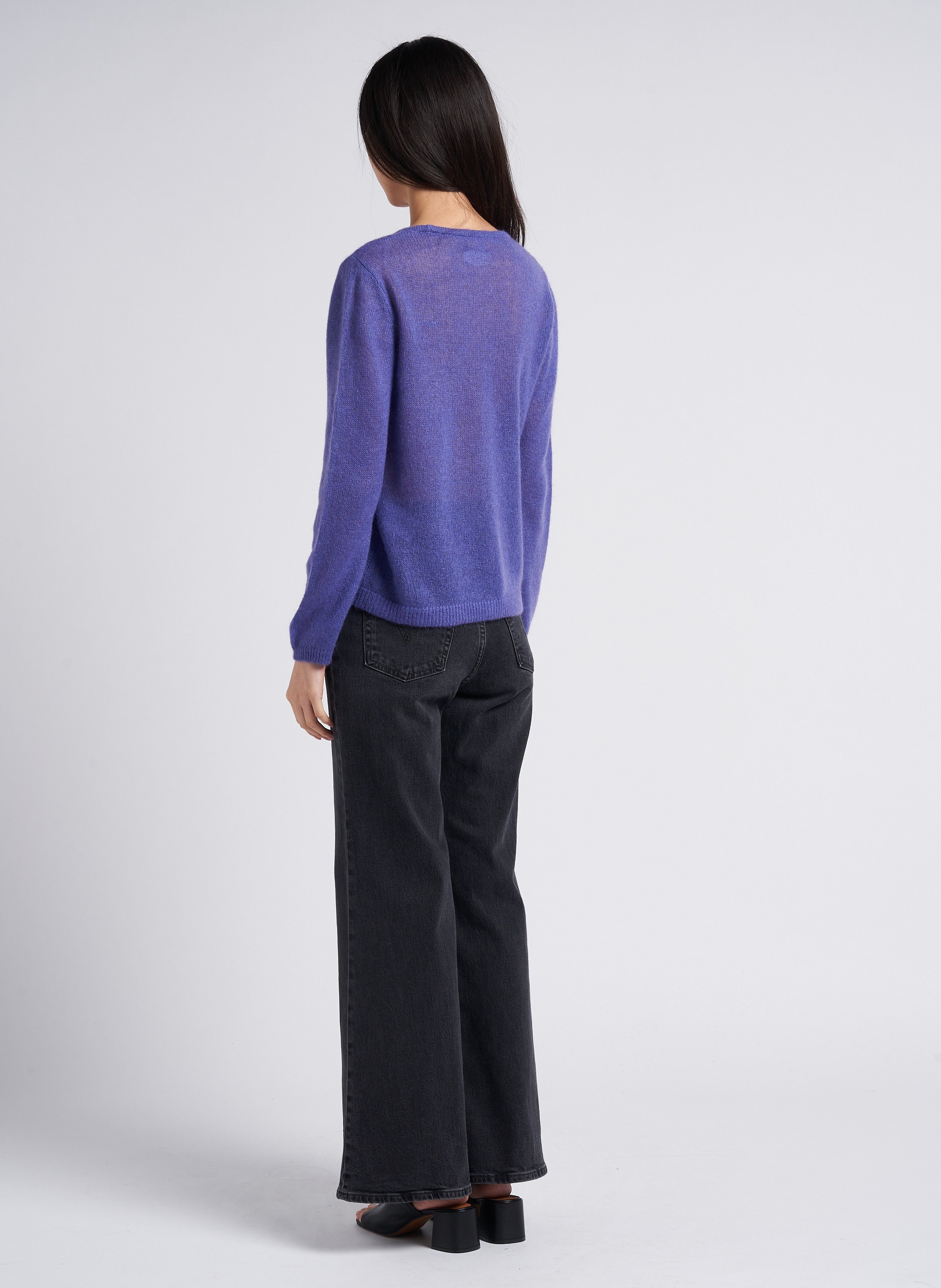 Heeled leather mules JONAK Black