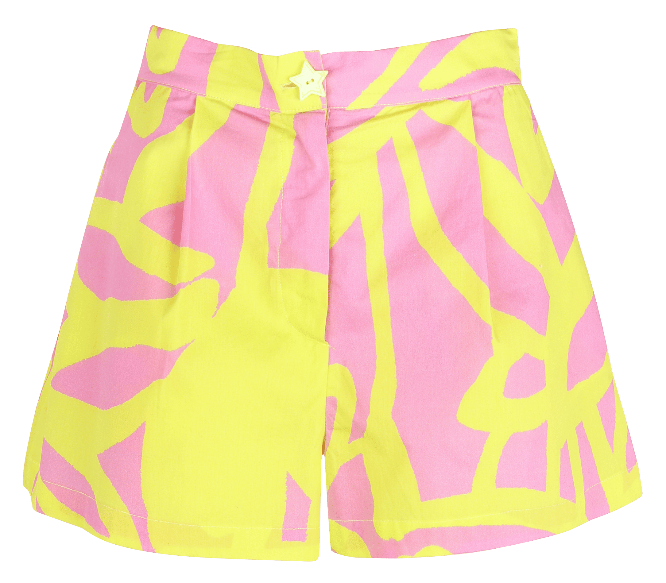 Short large imprimé en coton DR BLOOM Jaune