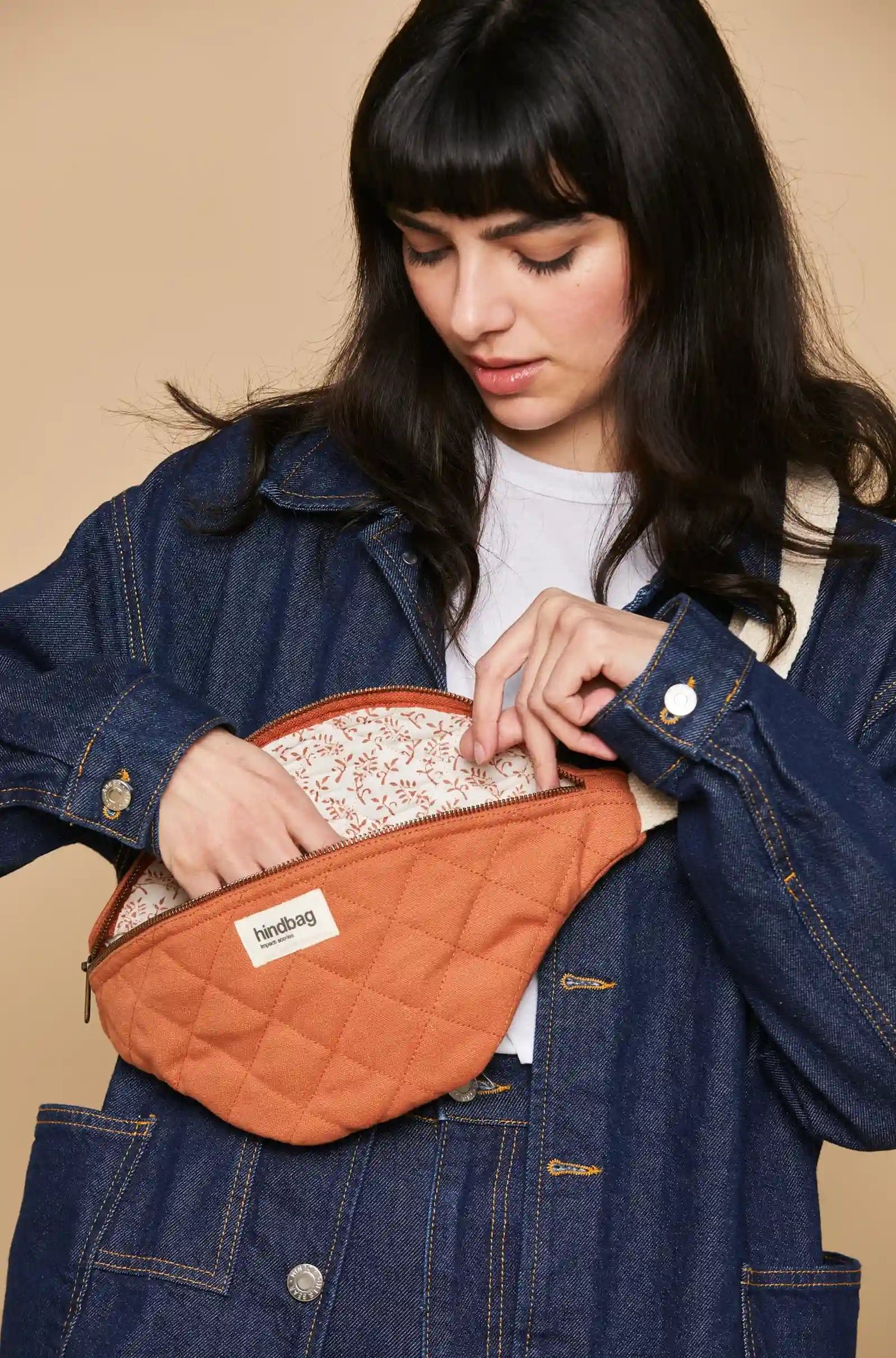 Cotton waist bag HINDBAG Orange