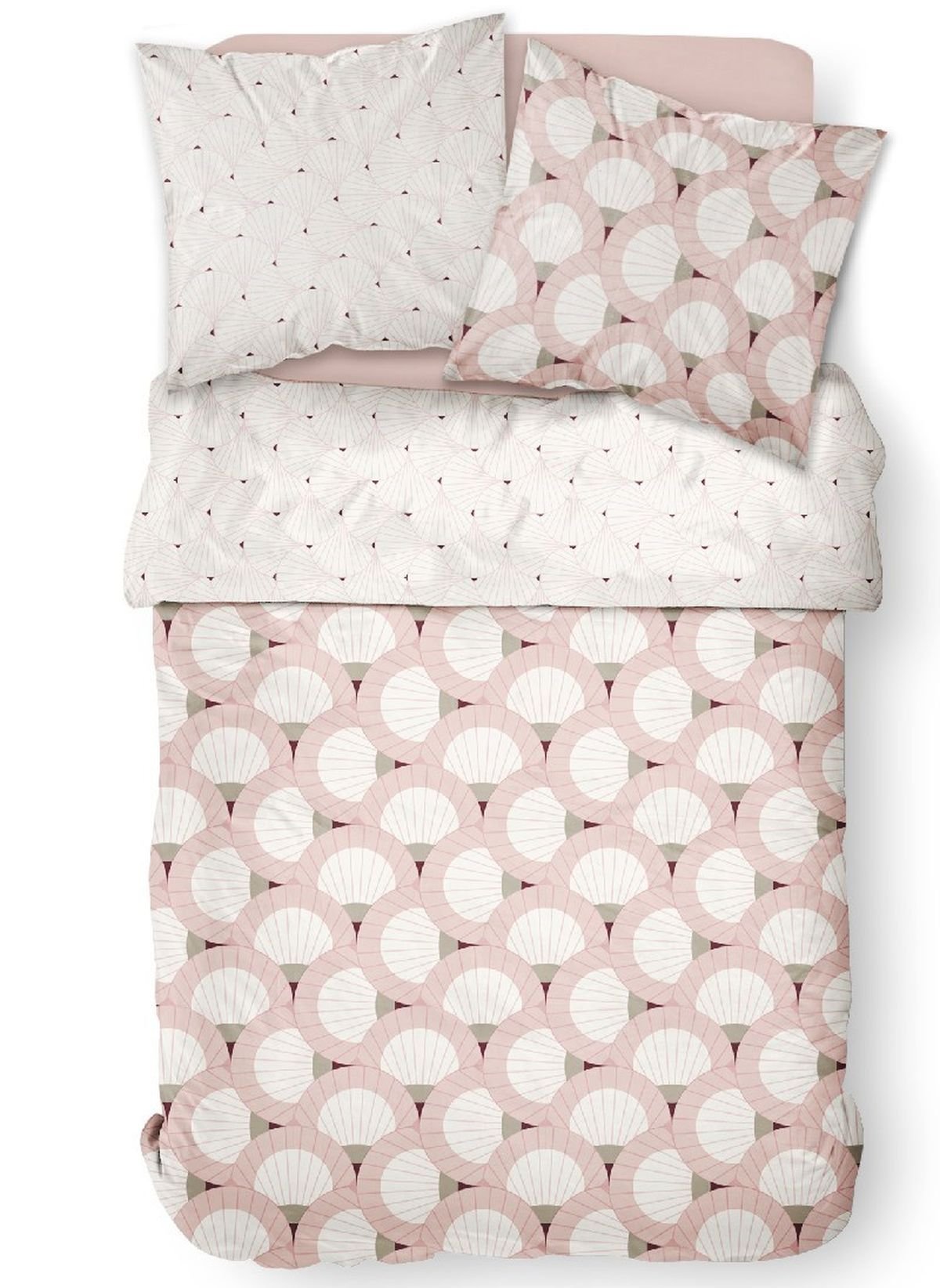 Printed cotton zippered bed set TODAY LINGE DE MAISON White