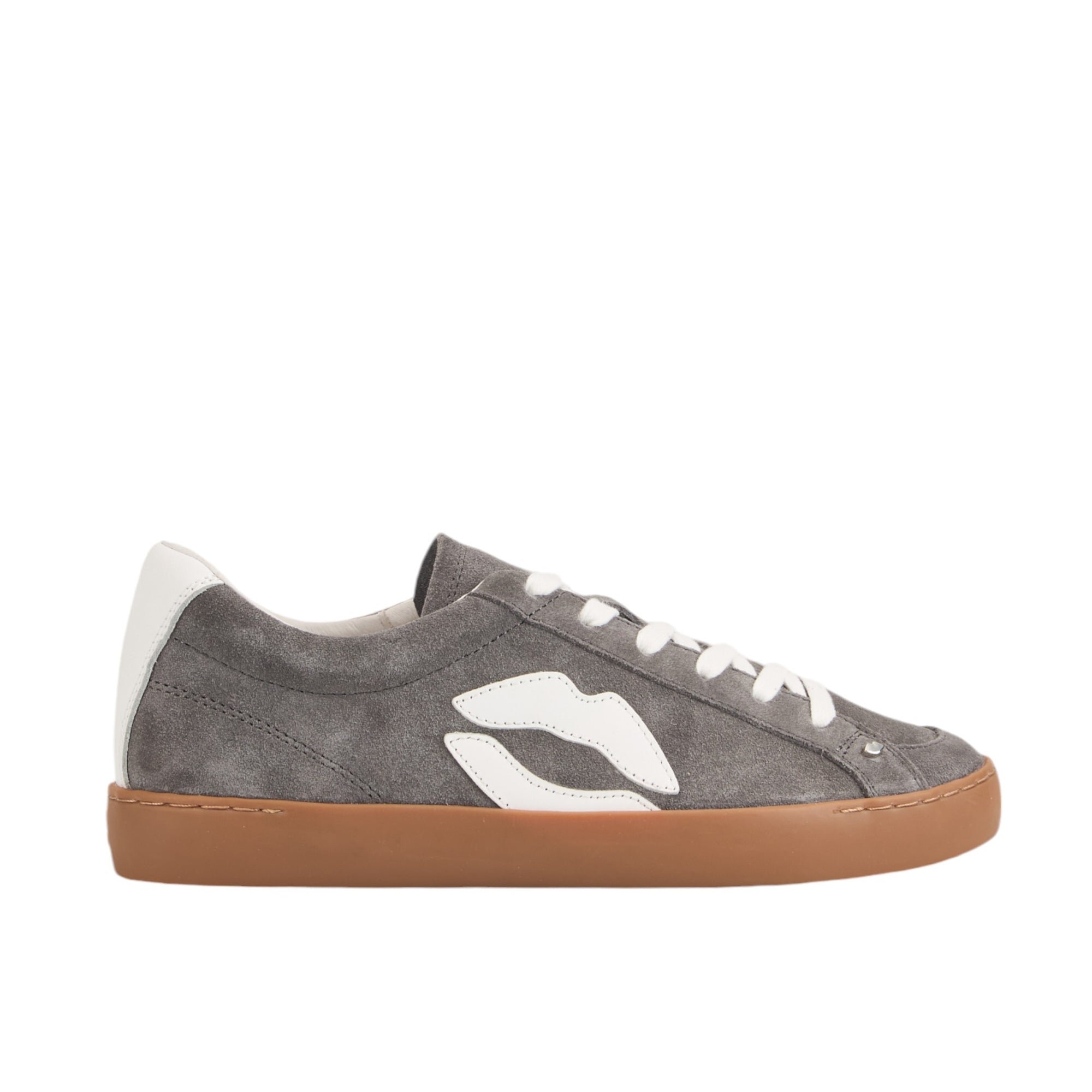 Jimmy leather sneakers BONS BAISERS PARIS Grey
