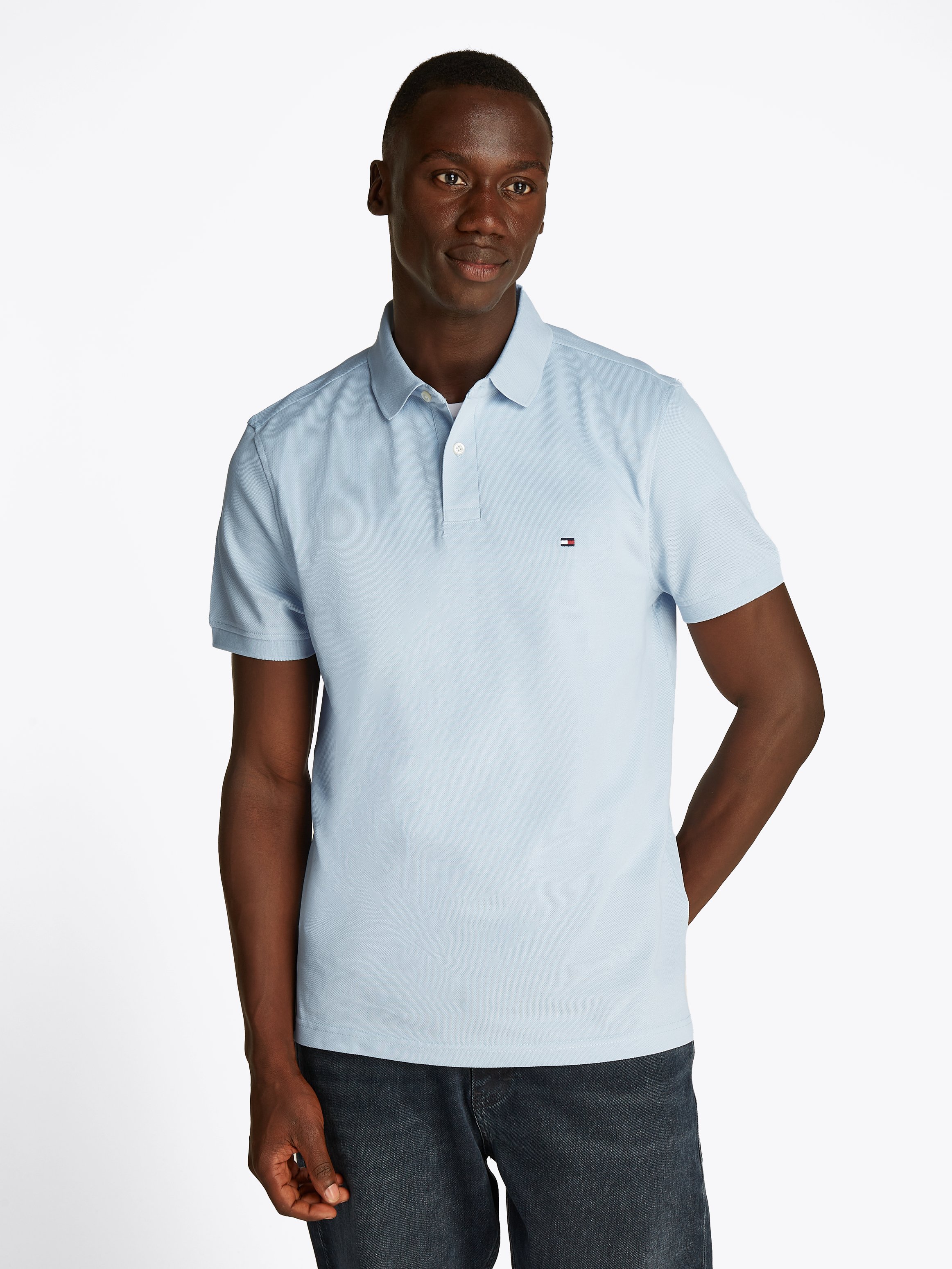 Polo regular-fit en coton biologique mélangé TOMMY HILFIGER