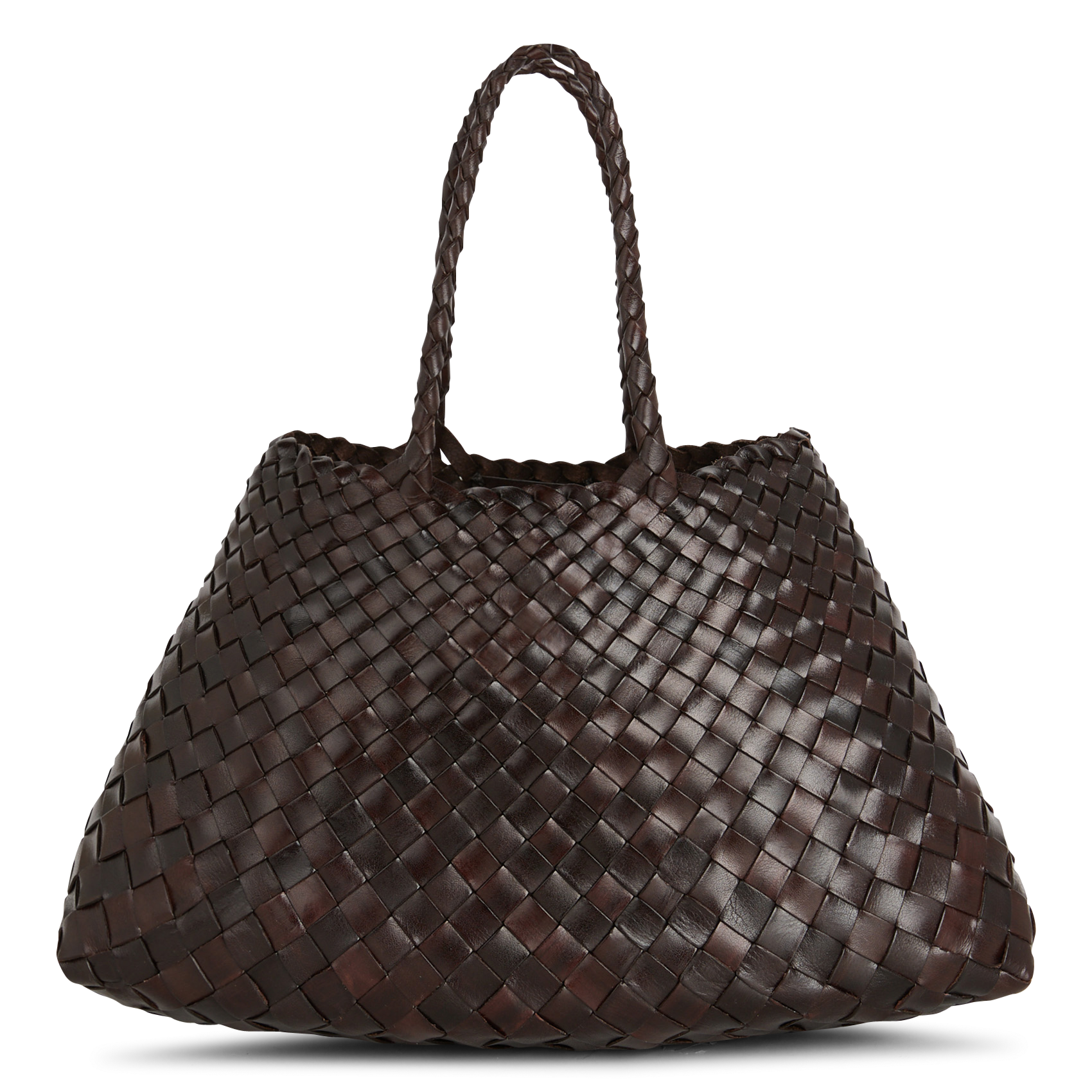 Effen, leren handtas DRAGON DIFFUSION