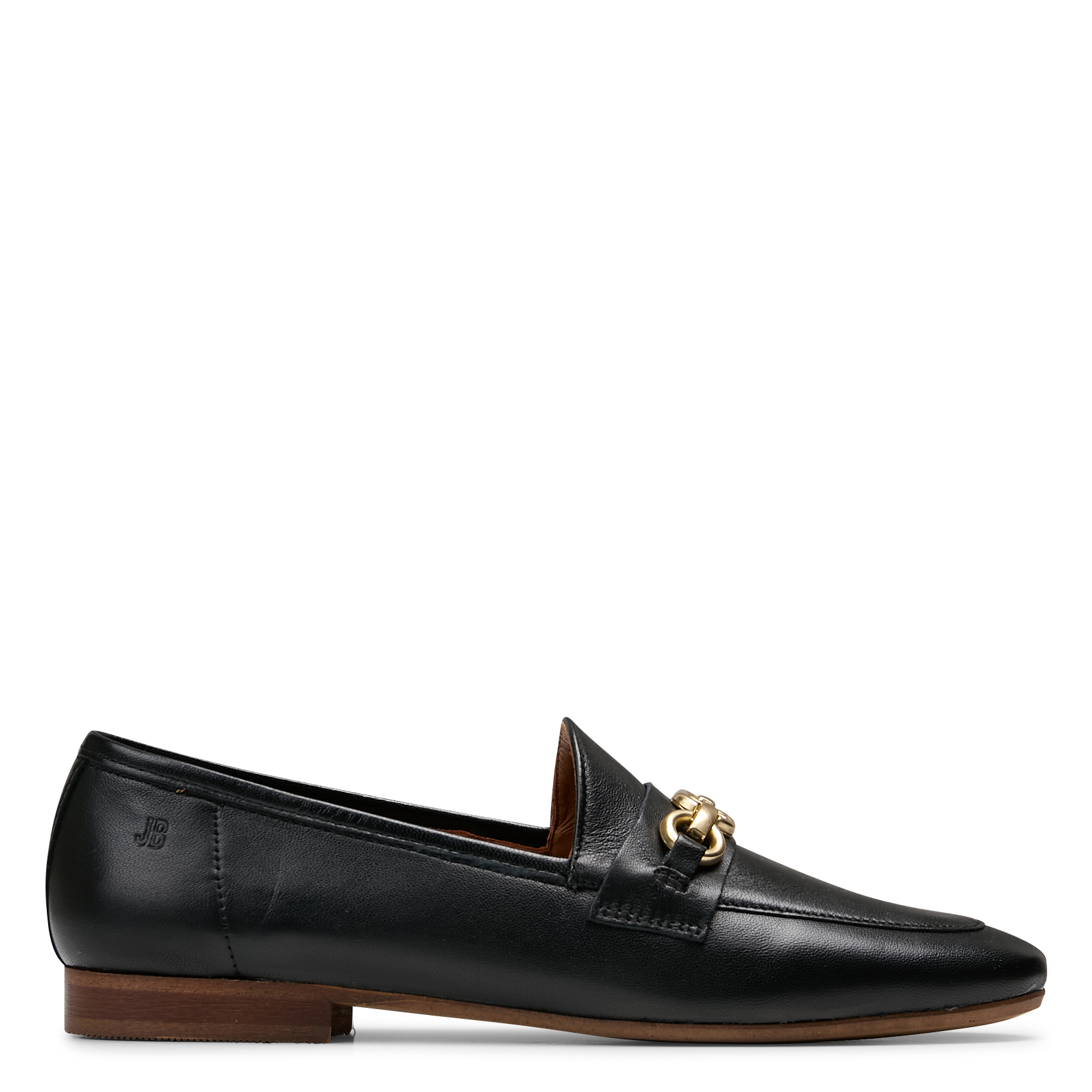 Mocassins plats avec chaine en cuir JB MARTIN Noir