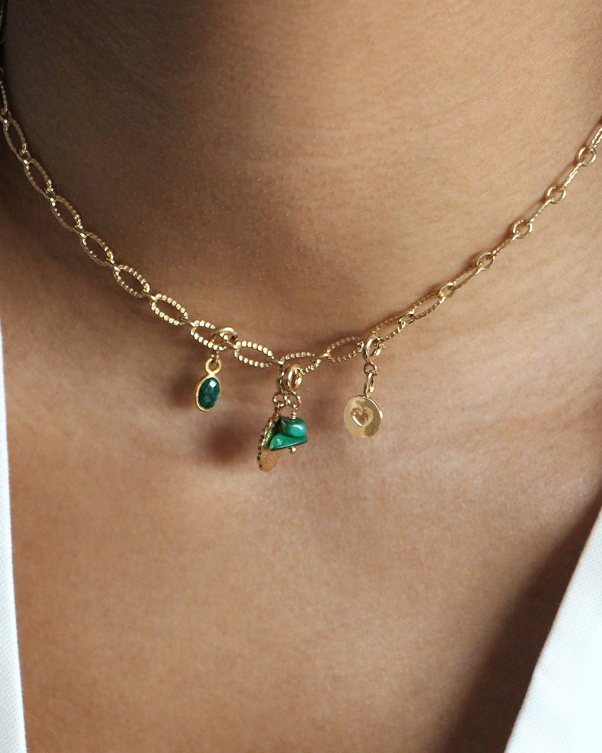 Gemstone charms NILAI Grey