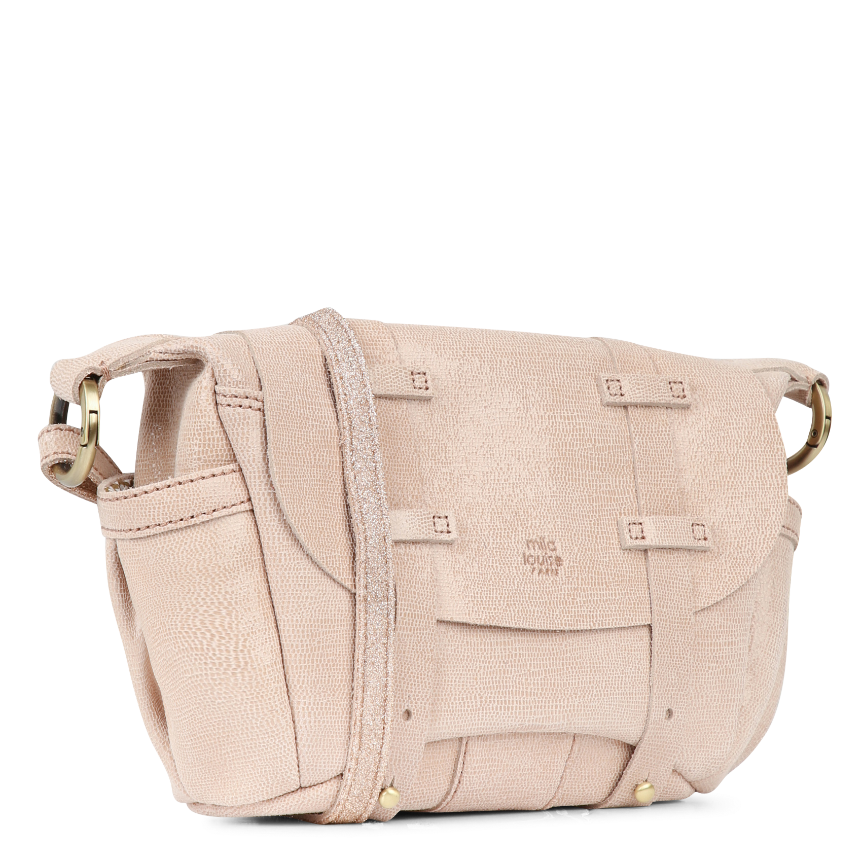 Umhängetasche aus Leder MILA LOUISE Rosa