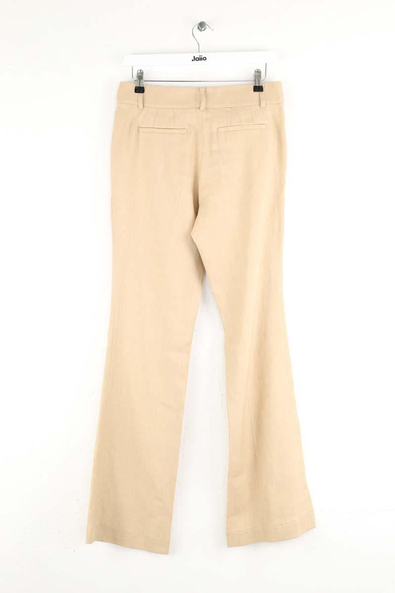 Straight linen pants FRAME - Seconde Main Beige