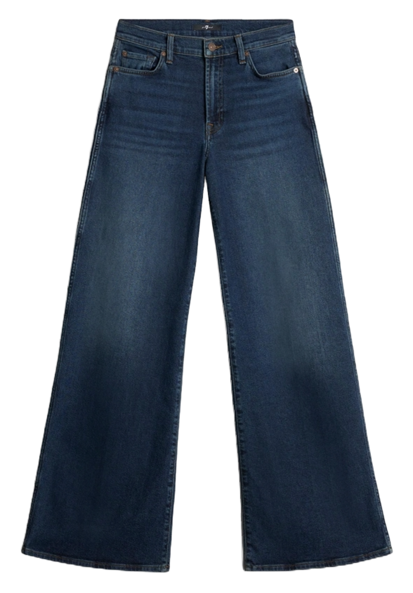 Wijde broek met hoge taille 7 FOR ALL MANKIND Blauw