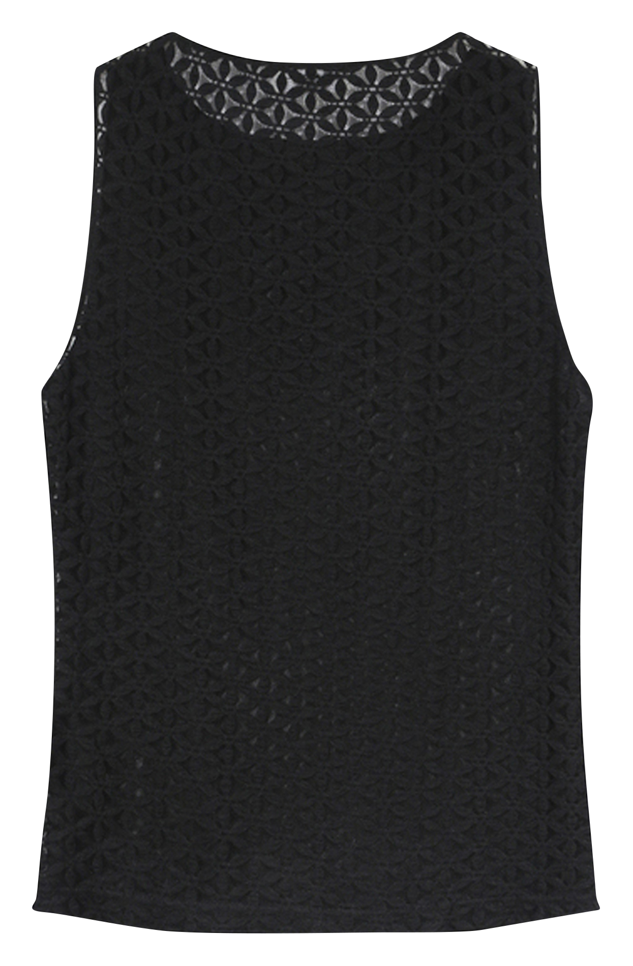 Top col bateau en dentelle  GRACE ET MILA Noir