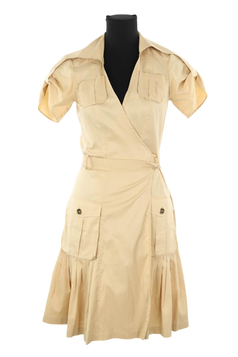 Cotton dress DIANE VON FURSTENBERG - Seconde Main Beige