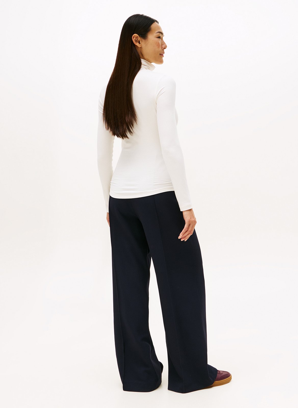 Tee-shirt col roulé à rayures TOMMY HILFIGER Blanc