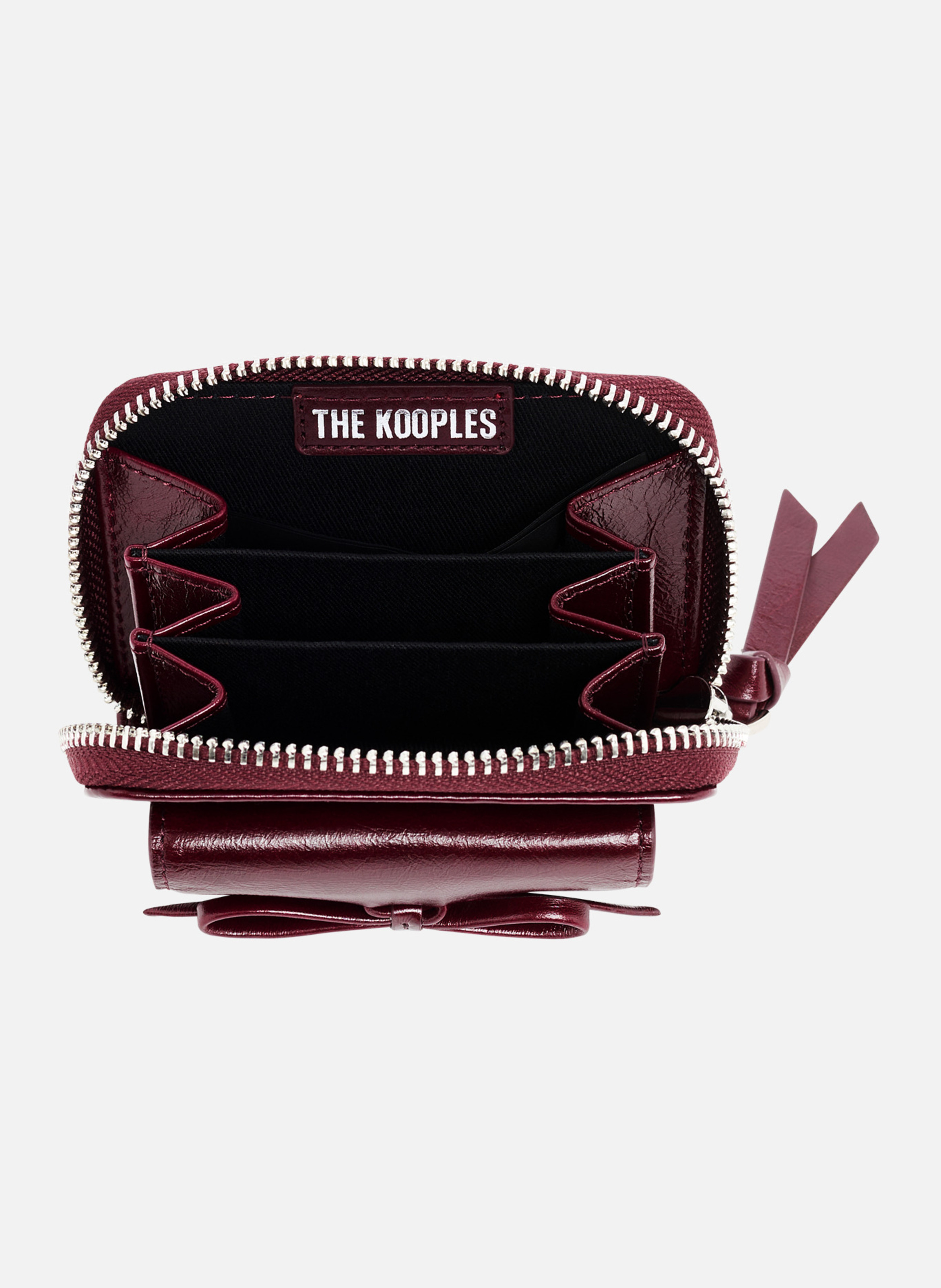 Porte-monnaie amelia en cuir craquelé THE KOOPLES Rouge