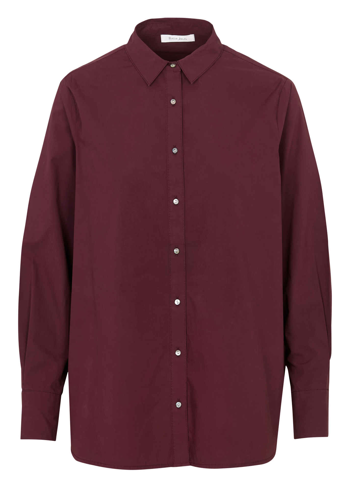 Chemise col classique oversize en coton BELLA JONES Violet