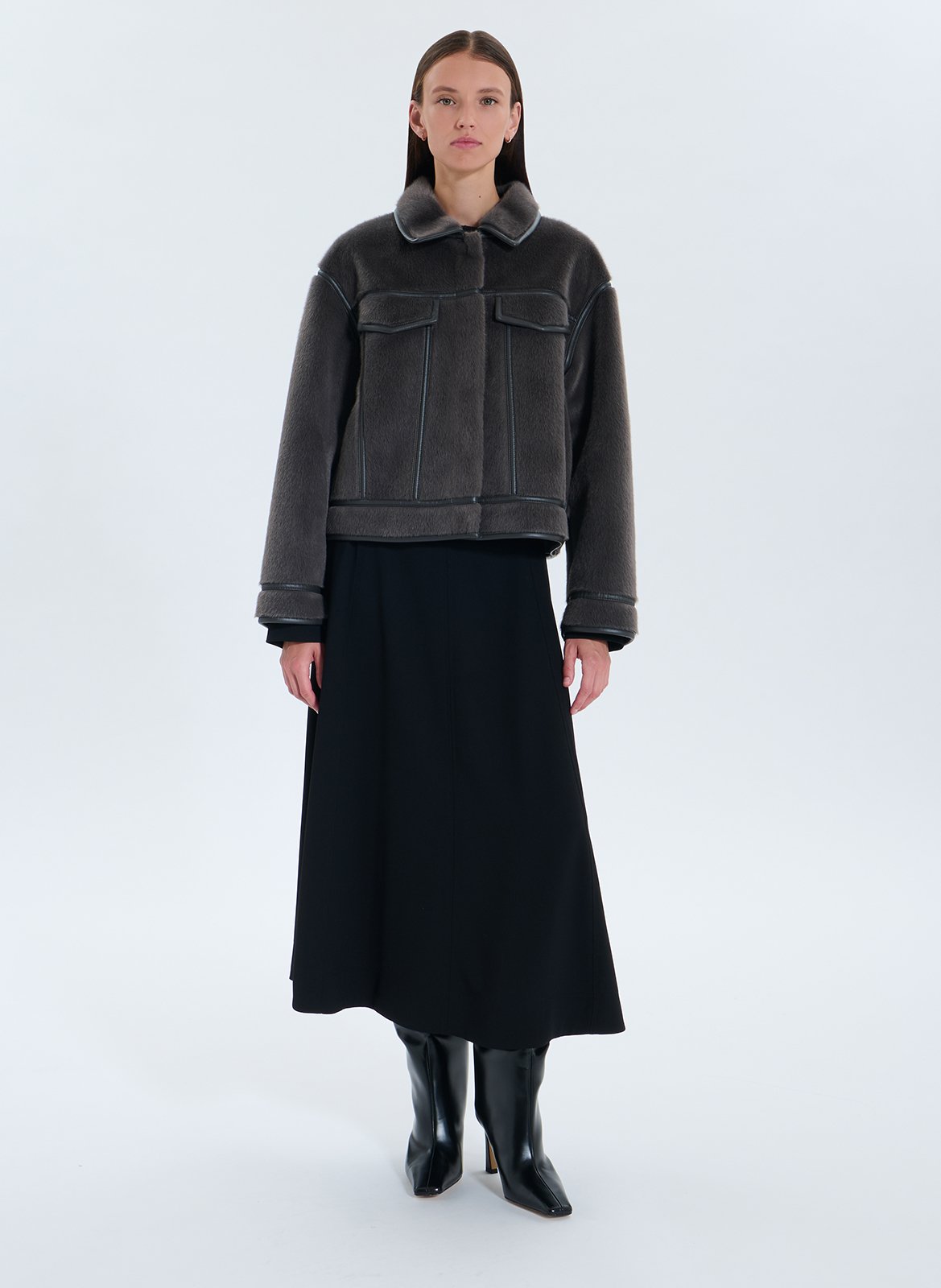 Short reversible oversized jacket ZAPA Grey