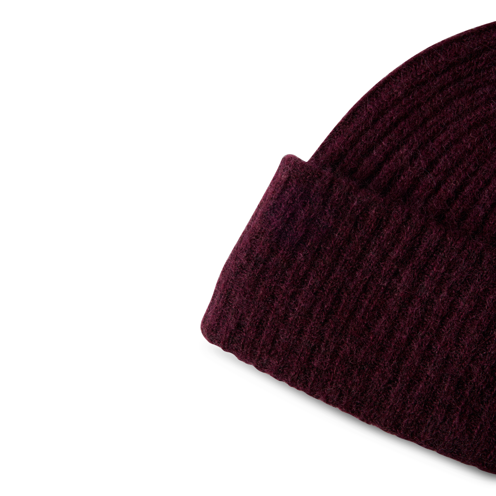 Bonnet en maille SELECTED Prune