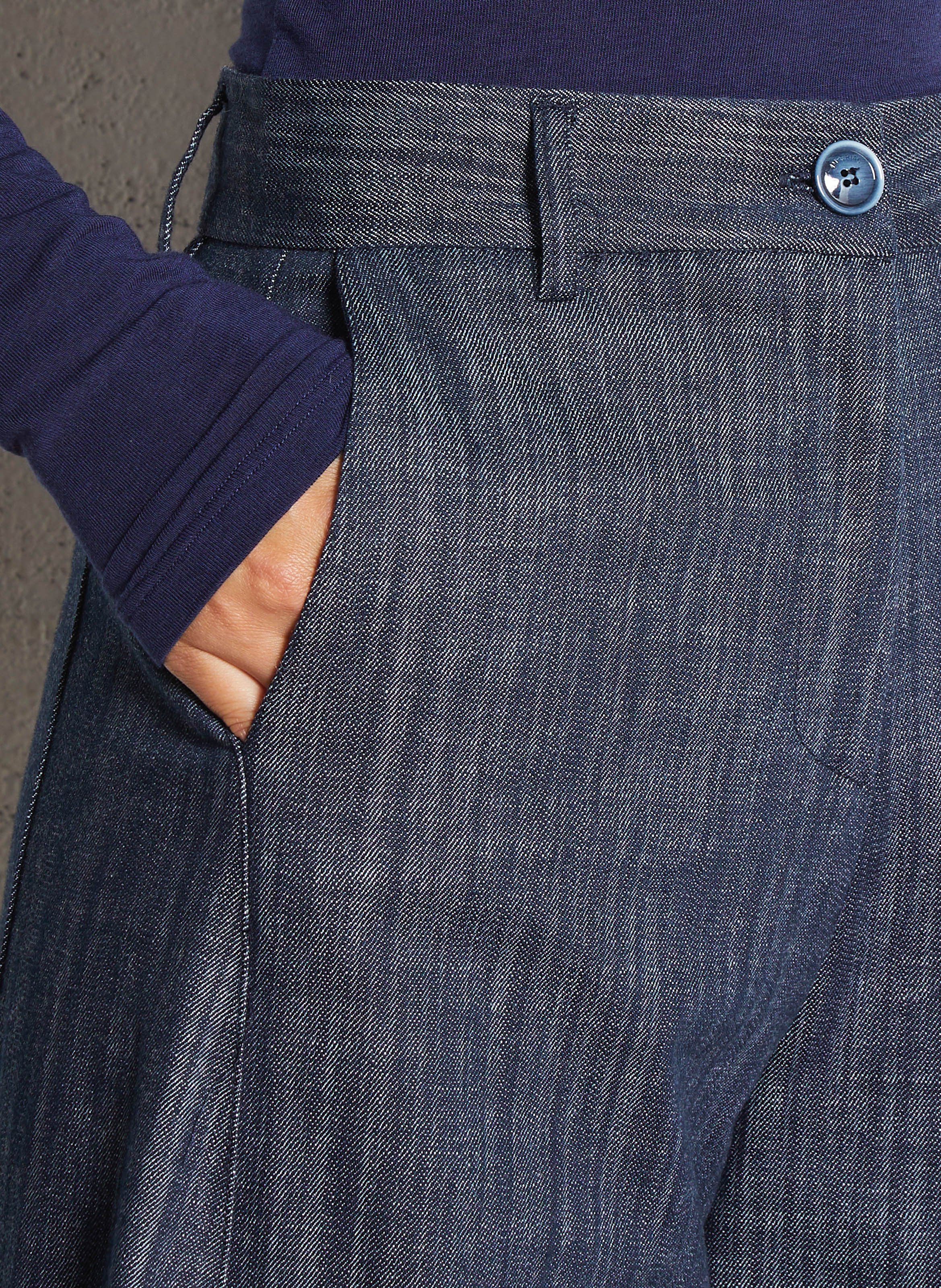 Pantalon ballon taille haute en denim IMPERIAL Bleu