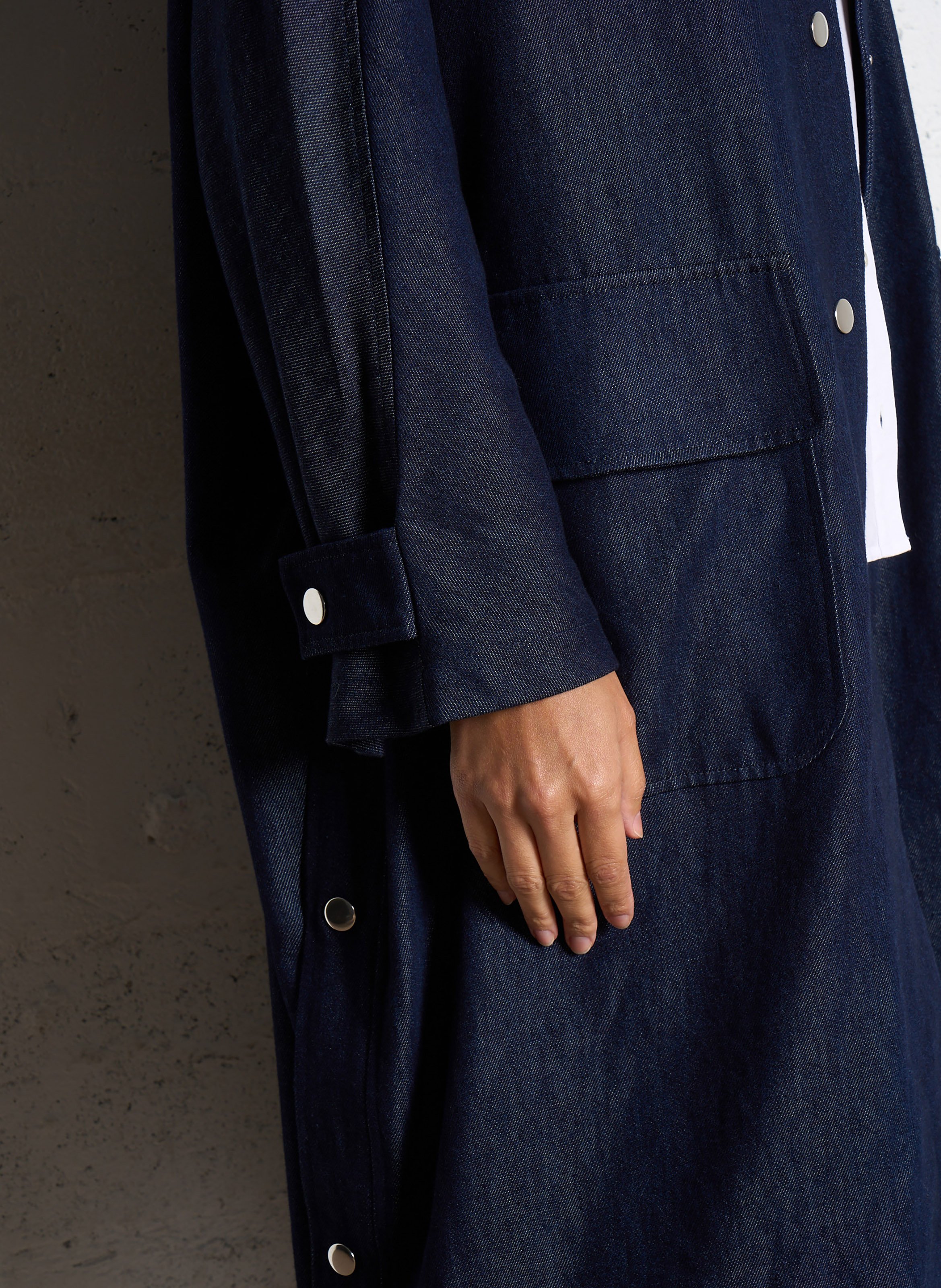 Classic denim coat with collar HOD PARIS Blue