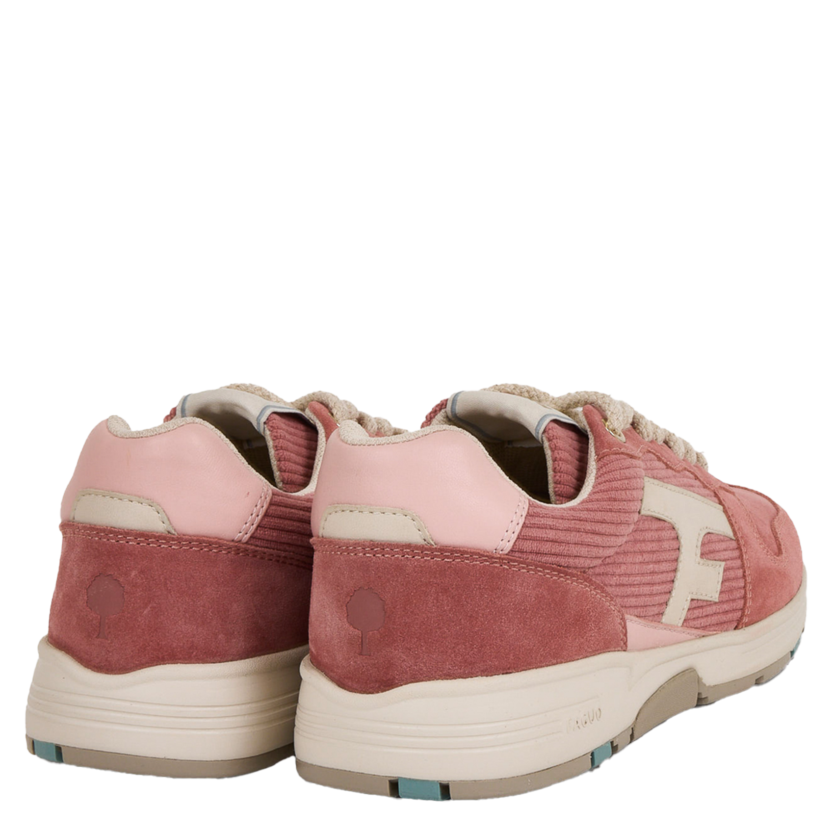 Niedrige Sneaker aus Leder-Mix FAGUO Rosa