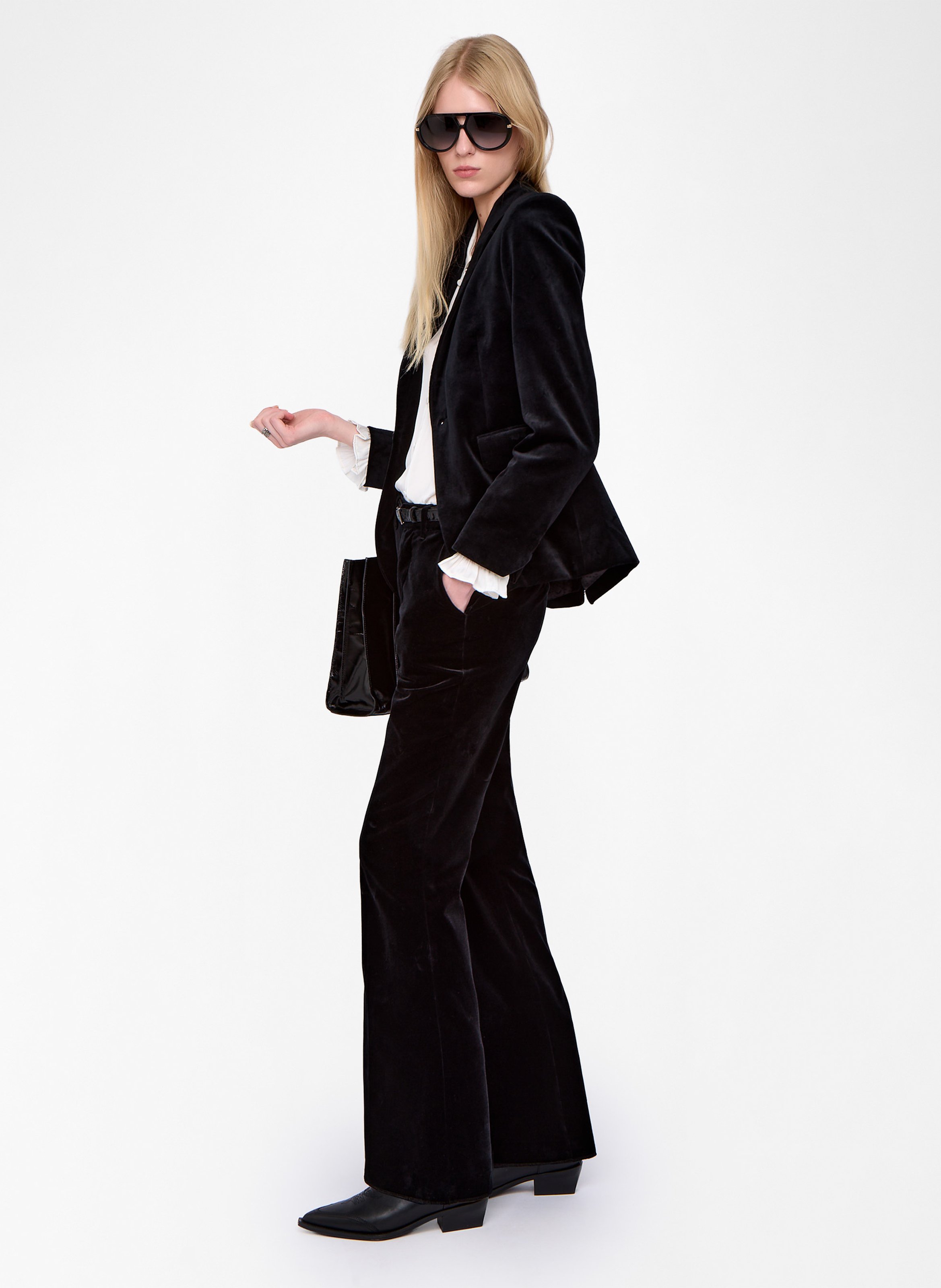 Pantalon velours en coton ZADIG&VOLTAIRE Noir