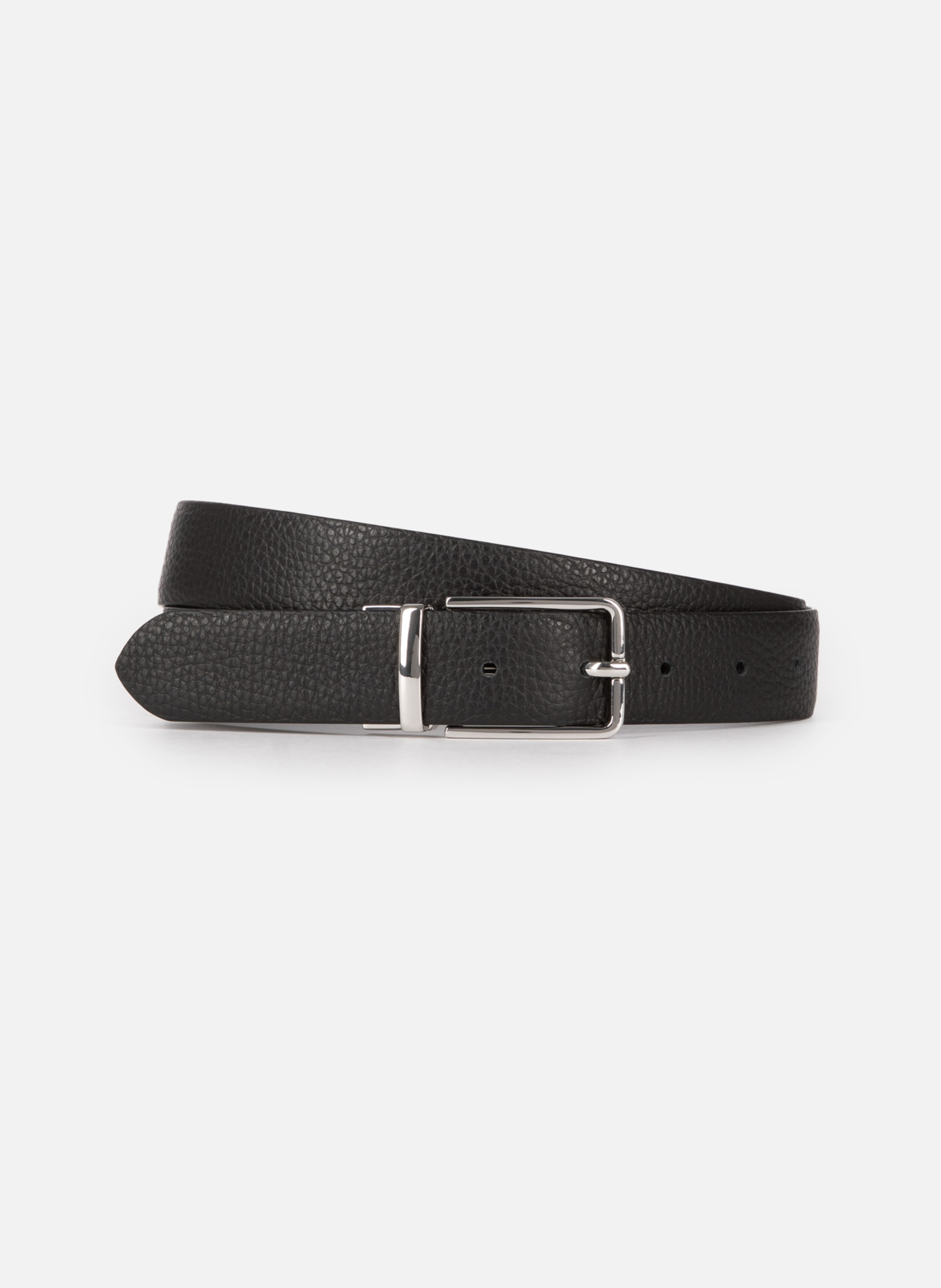 Reversible grained leather belt THE KOOPLES Black