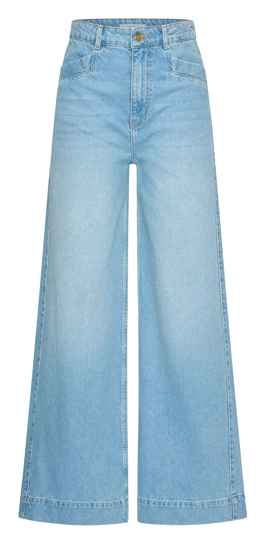 Hoge taille wijde jeans van biologisch katoen BY BAR Blauw