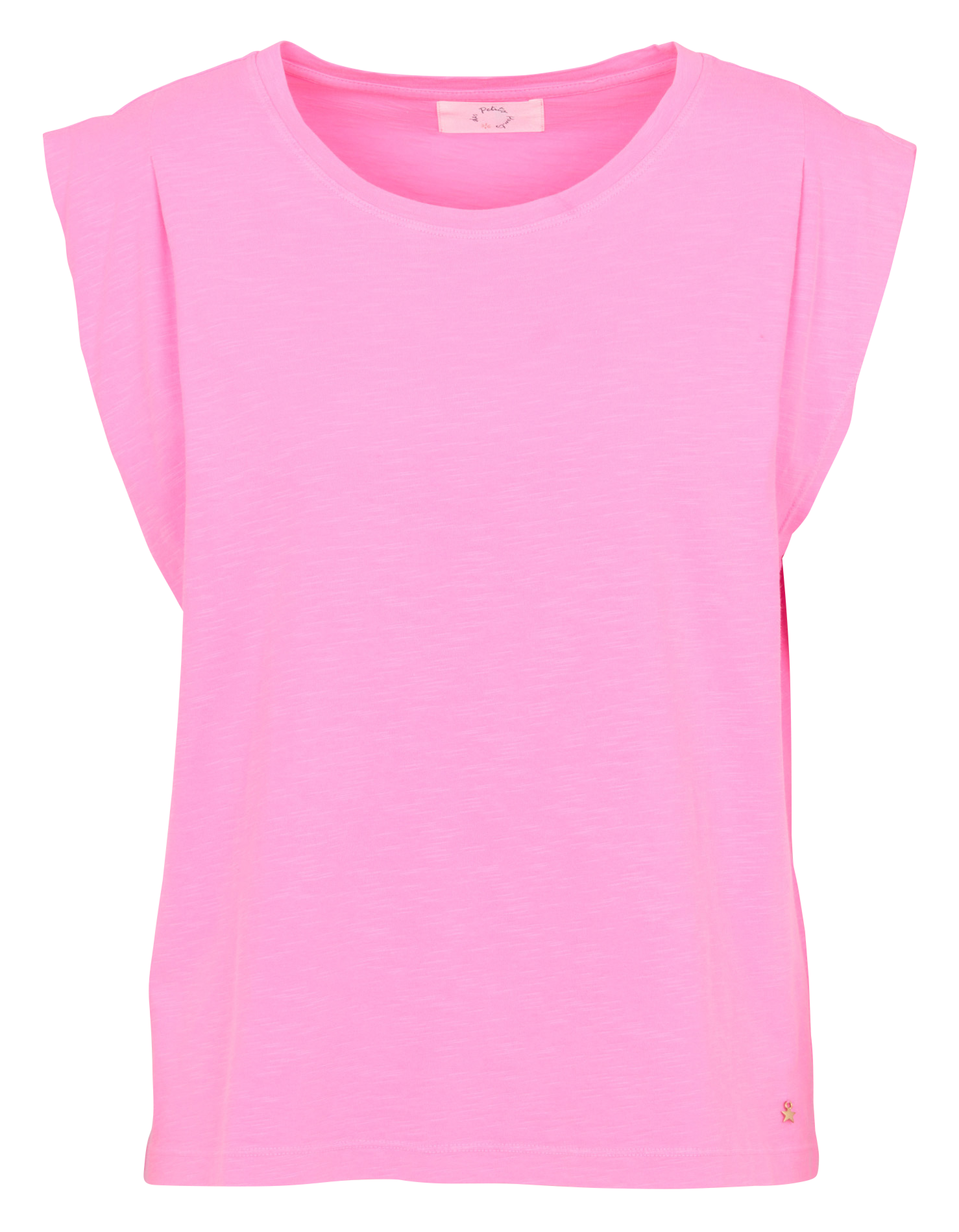Tee-shirt ample sans manches en coton DES PETITS HAUTS Rose