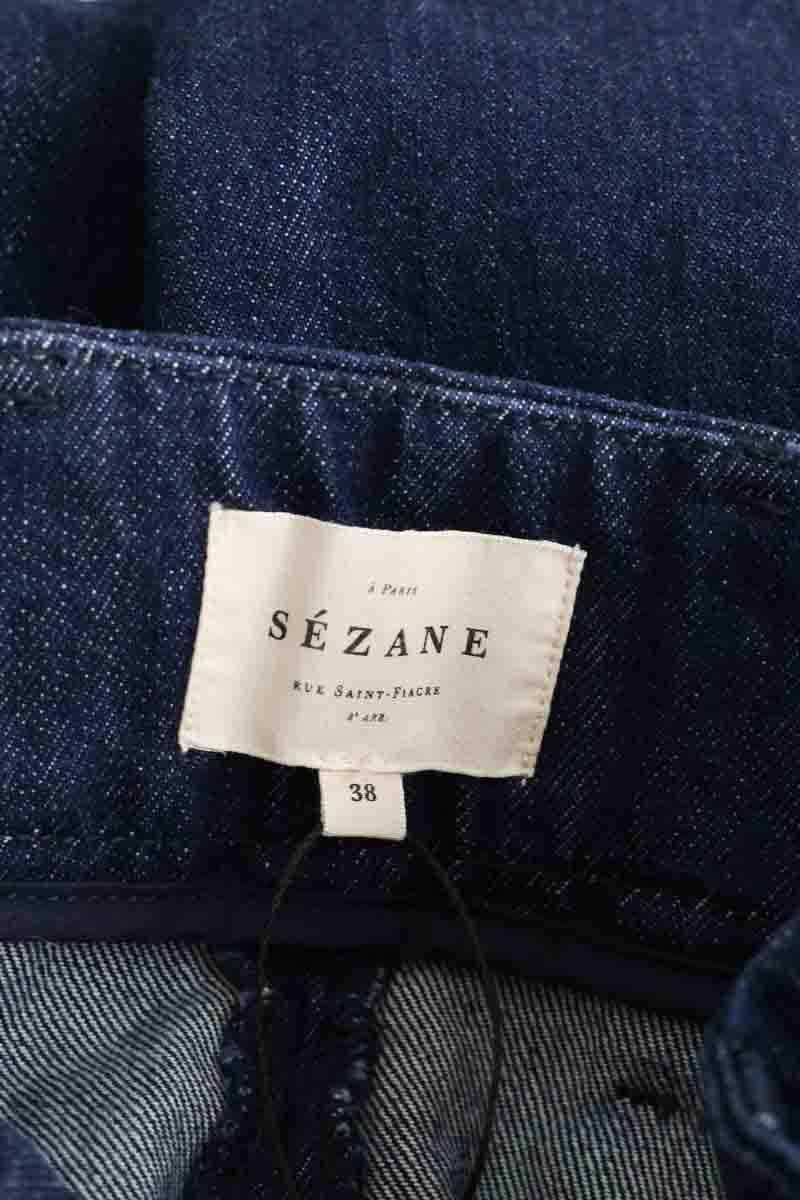 Straight cotton-blend pants SEZANE - Seconde main Blue