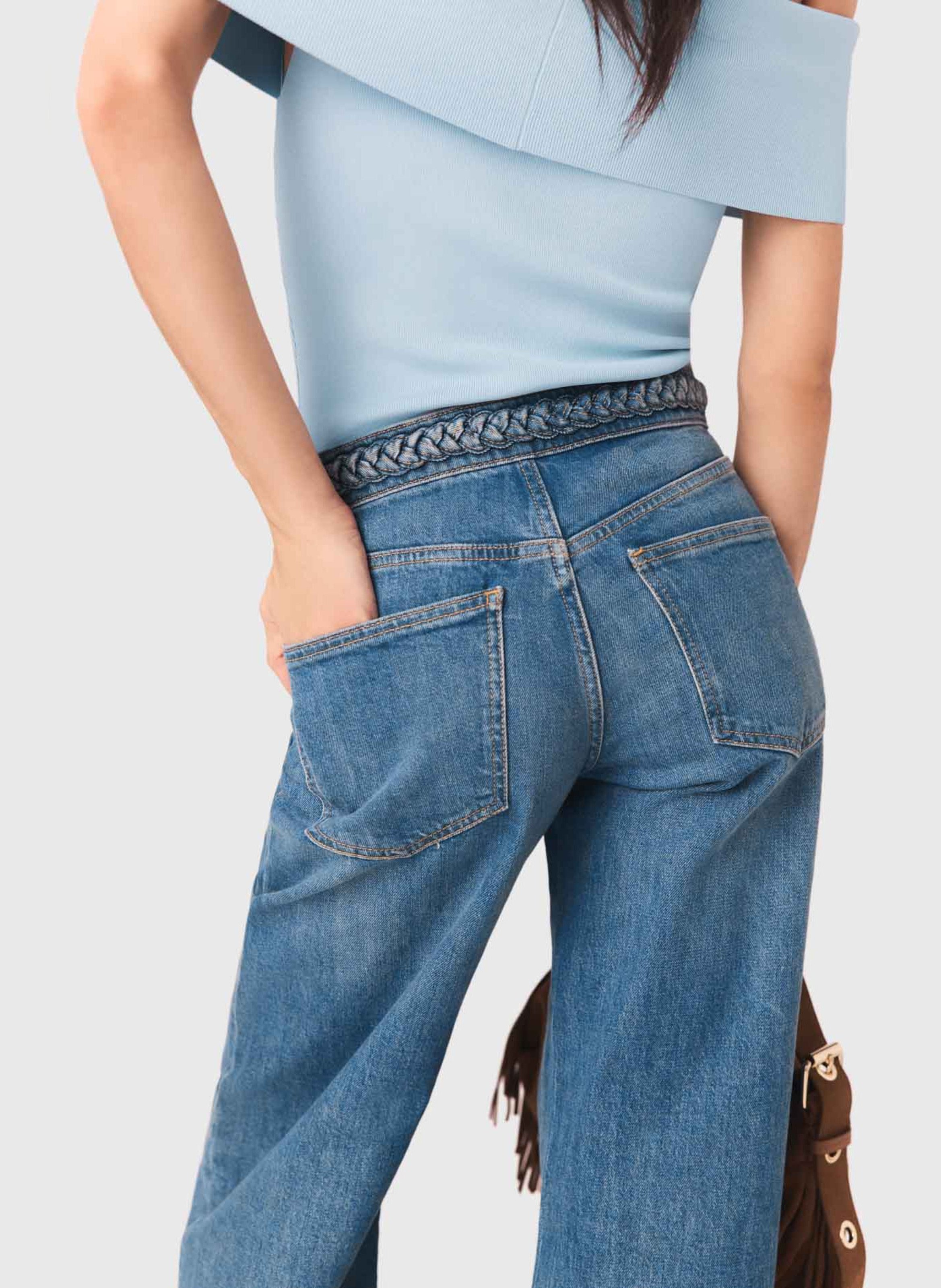 Jeans met wijde pijpen | katoenblend MAJE Blauw