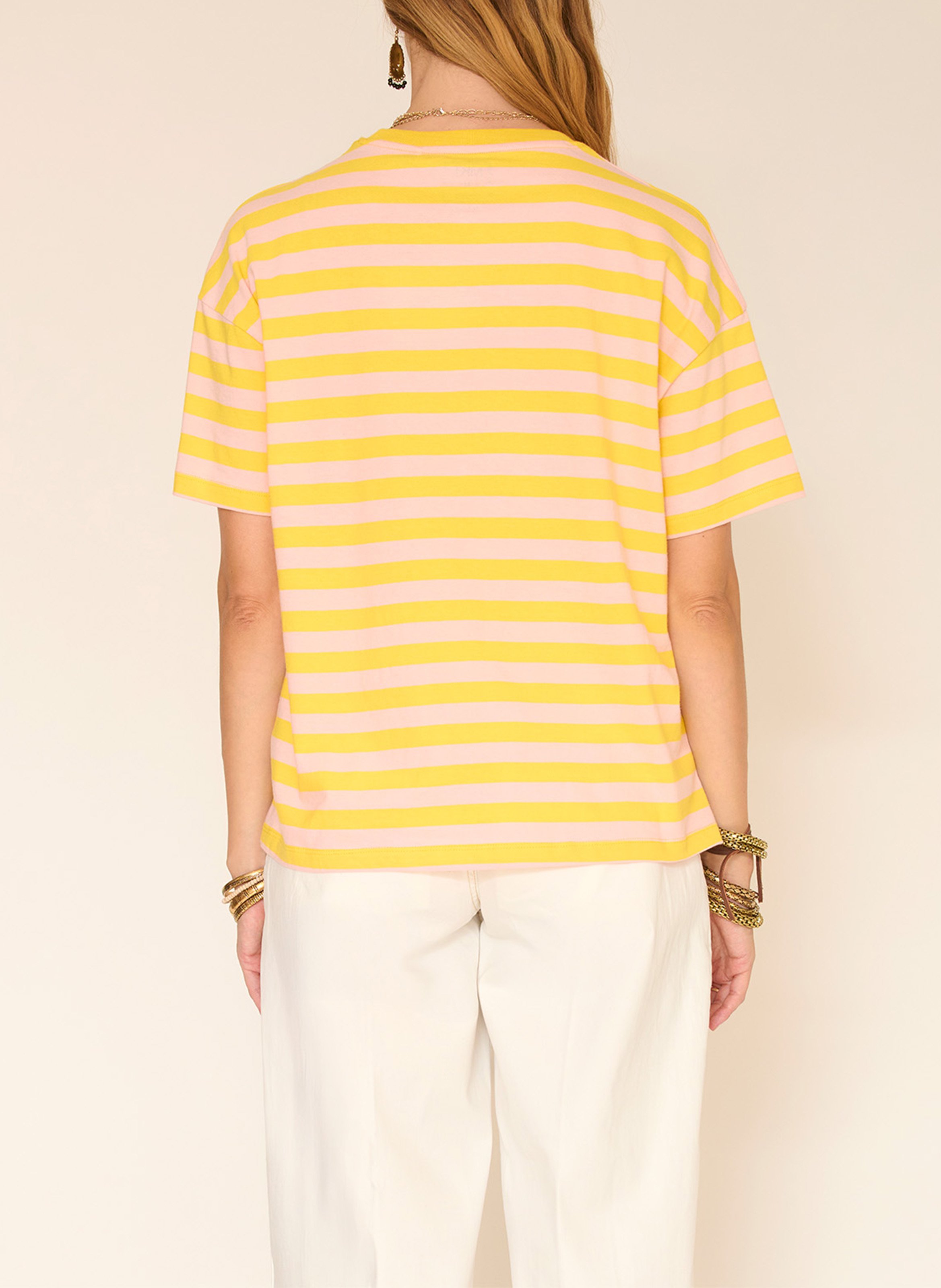 Short-sleeve striped t-shirt MKT Yellow