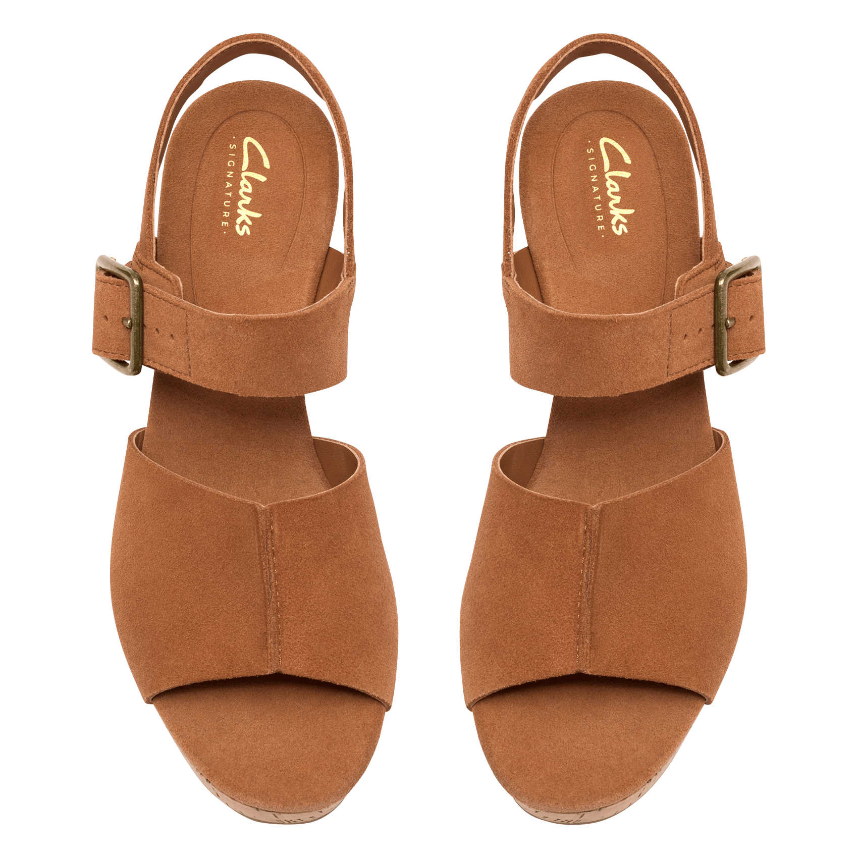 Espadrilles aus Wildleder mit Keilabsatz CLARKS Braun