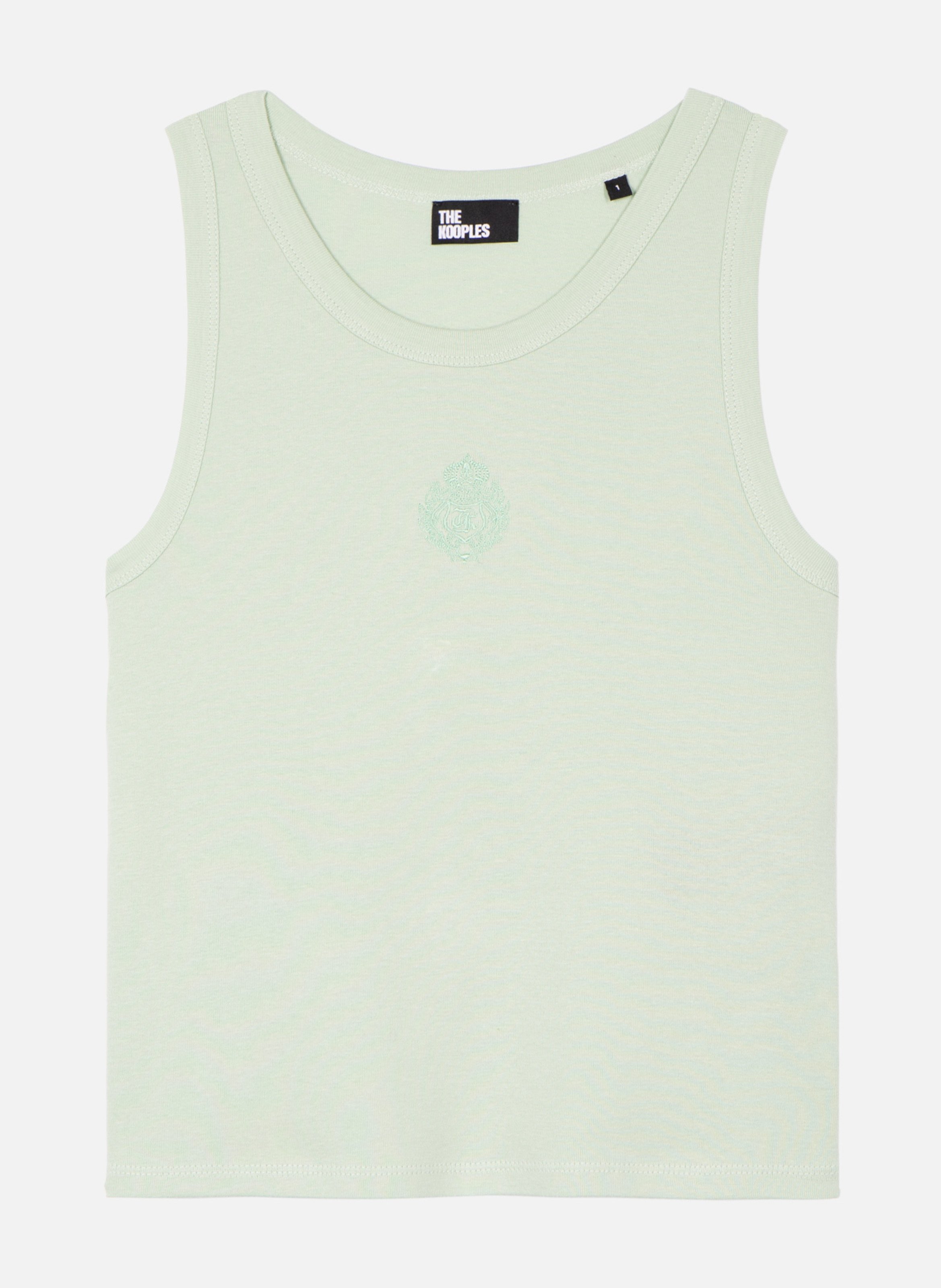 Cotton tank top with crest THE KOOPLES Green