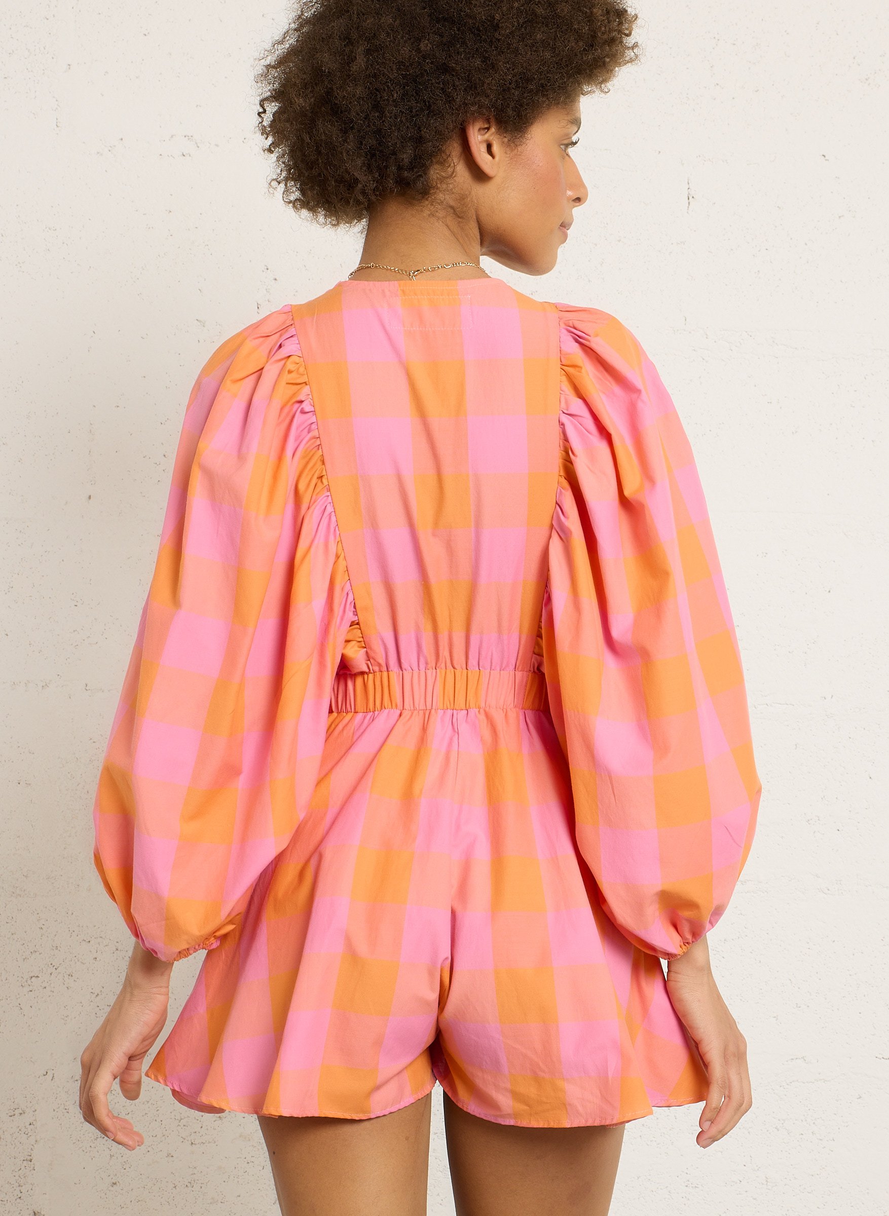 Mono corto ancho de algodón mezclado SUNDRESS Multicolor